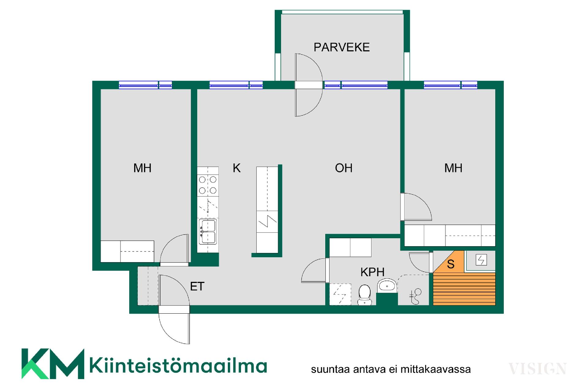Asunnon pohjakuva