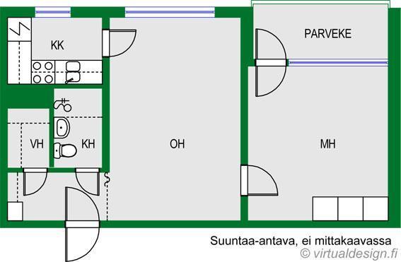 Asunnon pohjakuva