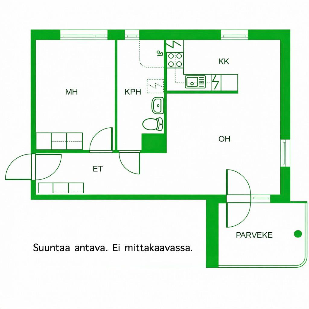 Asunnon pohjakuva
