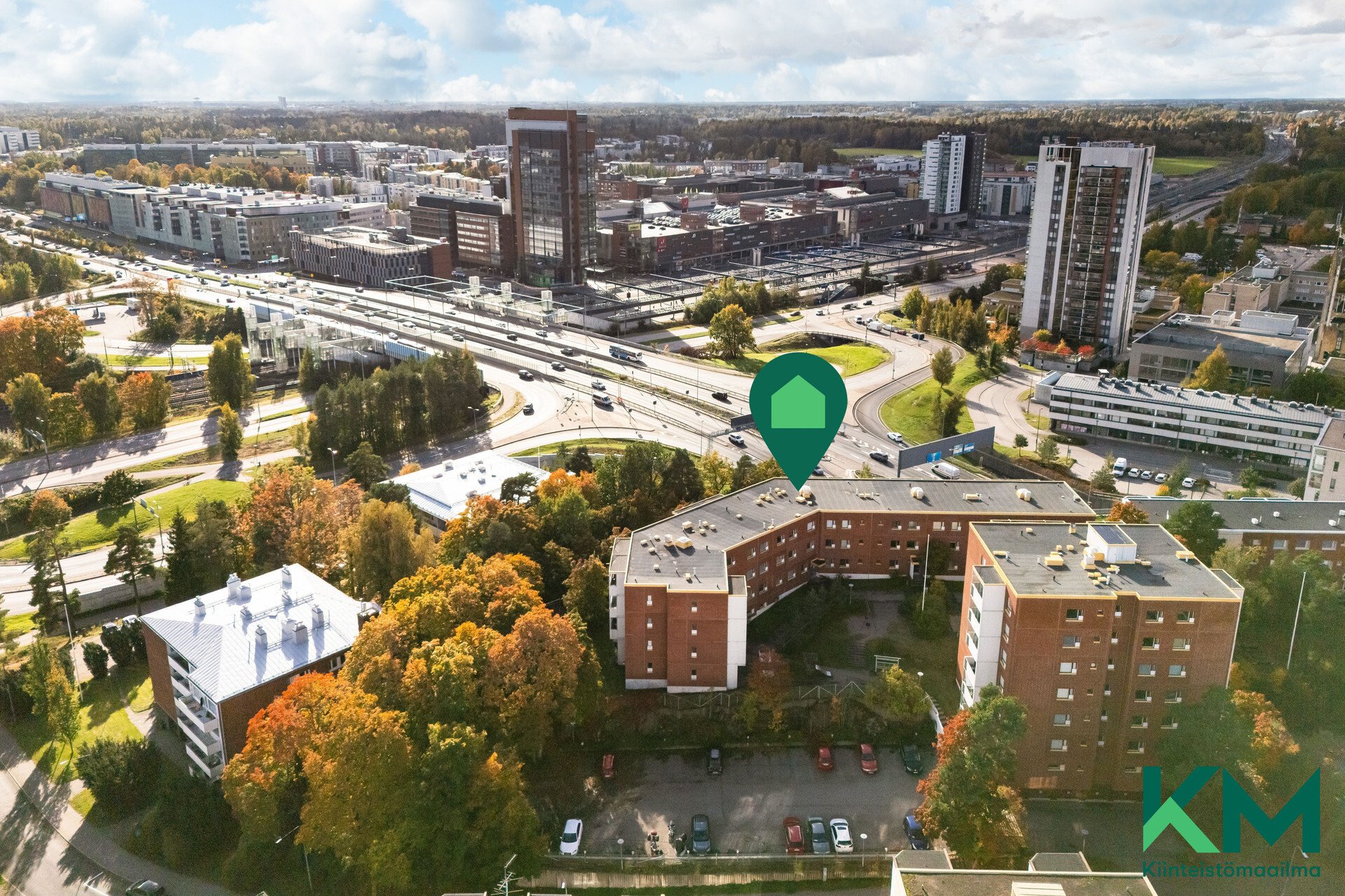 Sijainti Leppävaarassa