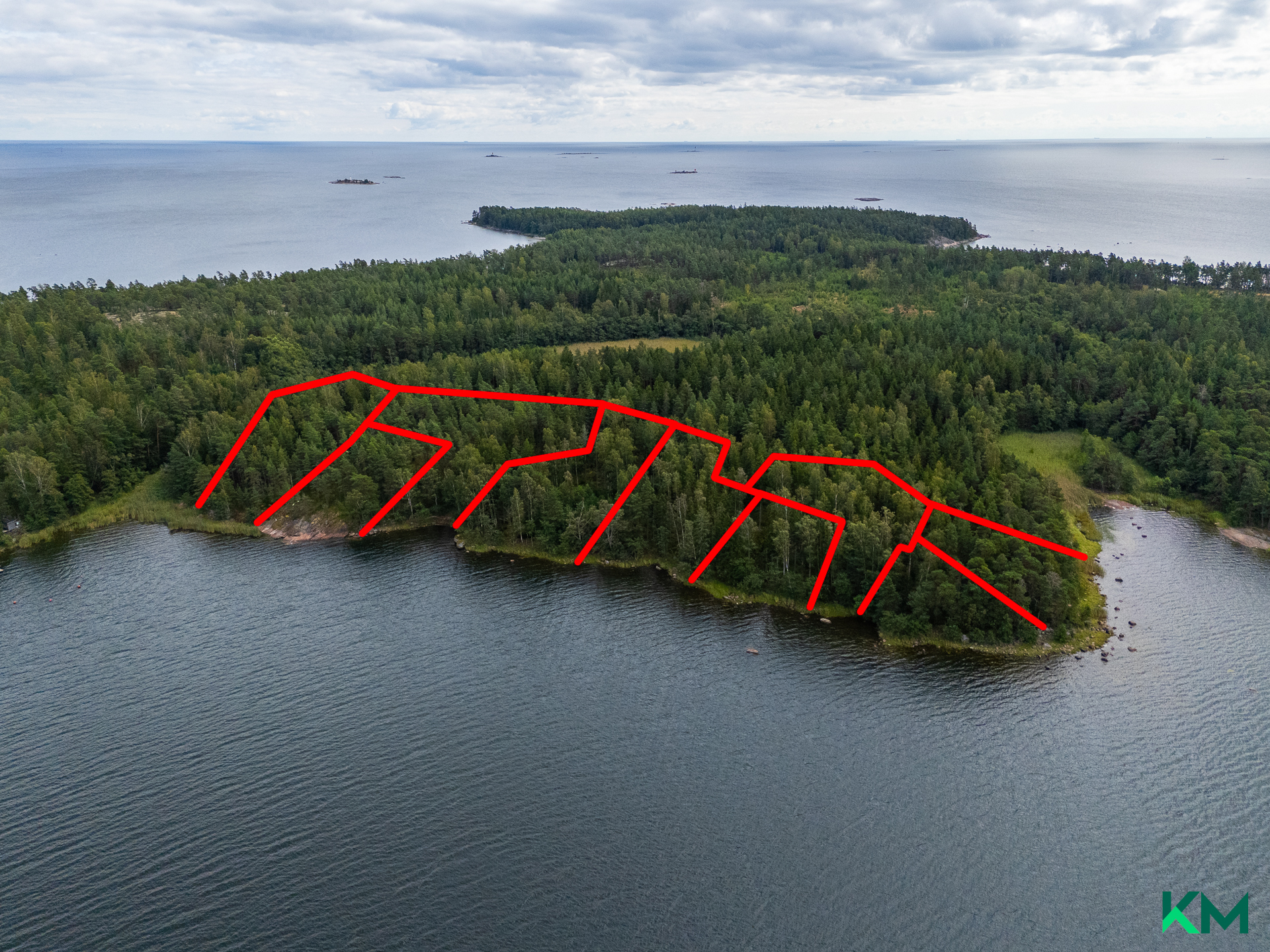 Kiinteistöjen sijainti karkeasti