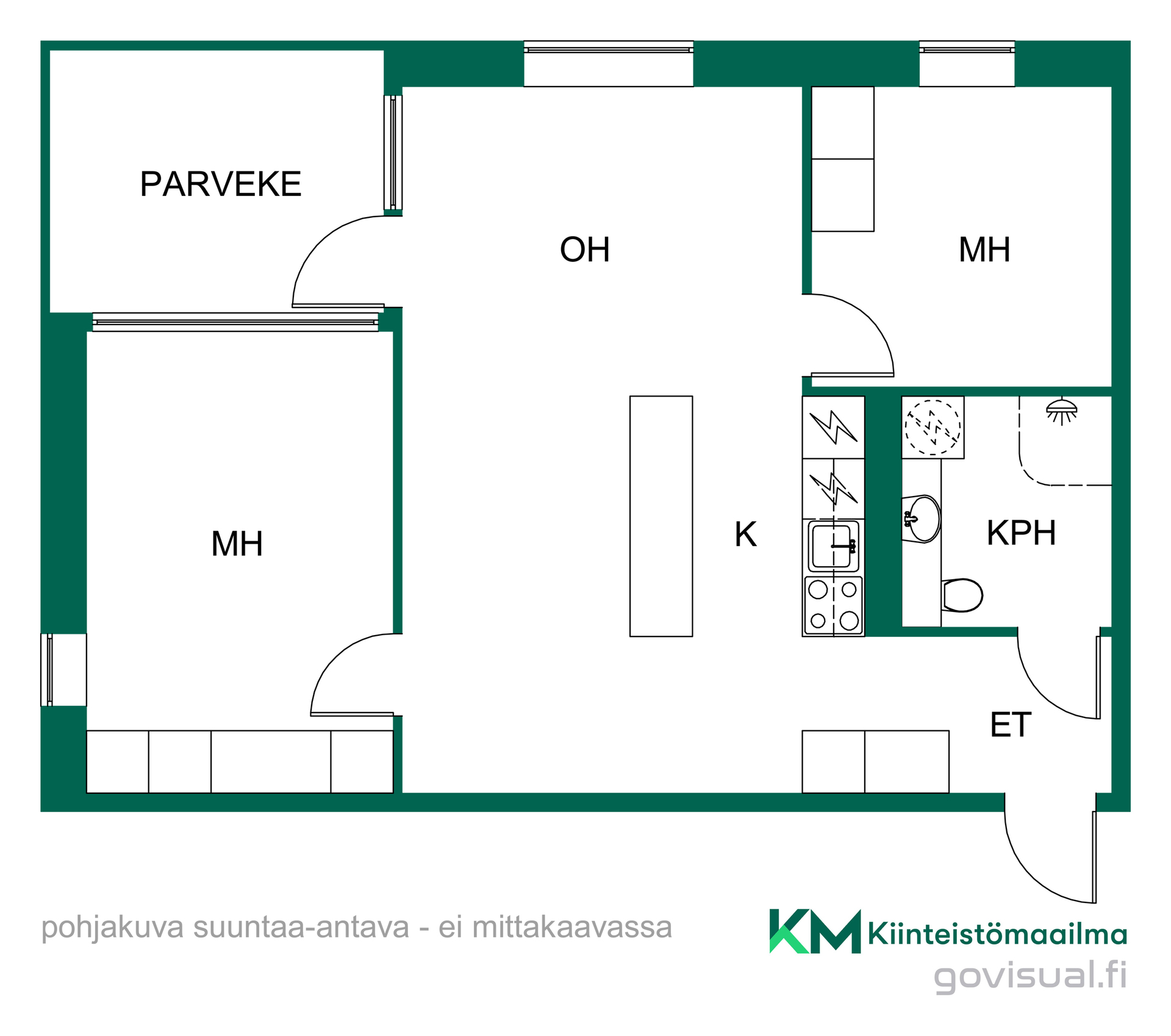 Asunnon pohjakuva