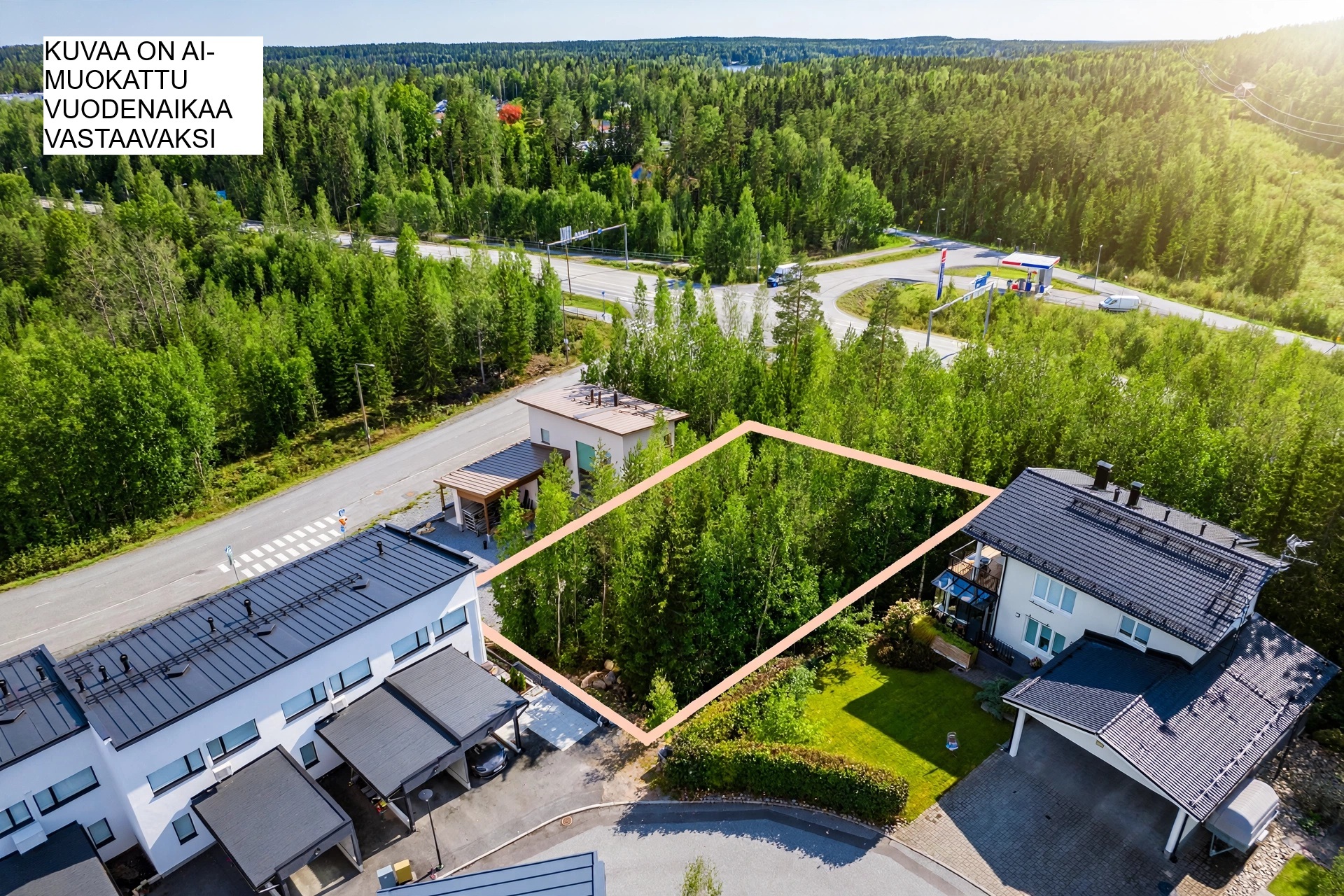 Kulkuyhteys kiinteistölle Kyynärönkulman mutkasta