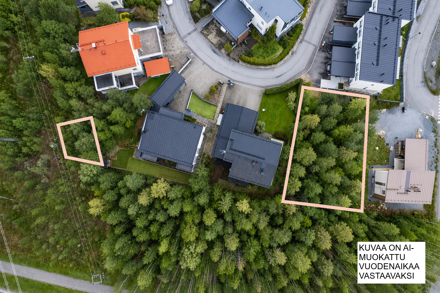 Kiinteistöön kuuluu myös 118 m² alue (Yhdyskuntateknistä huoltoa palveleva alue)