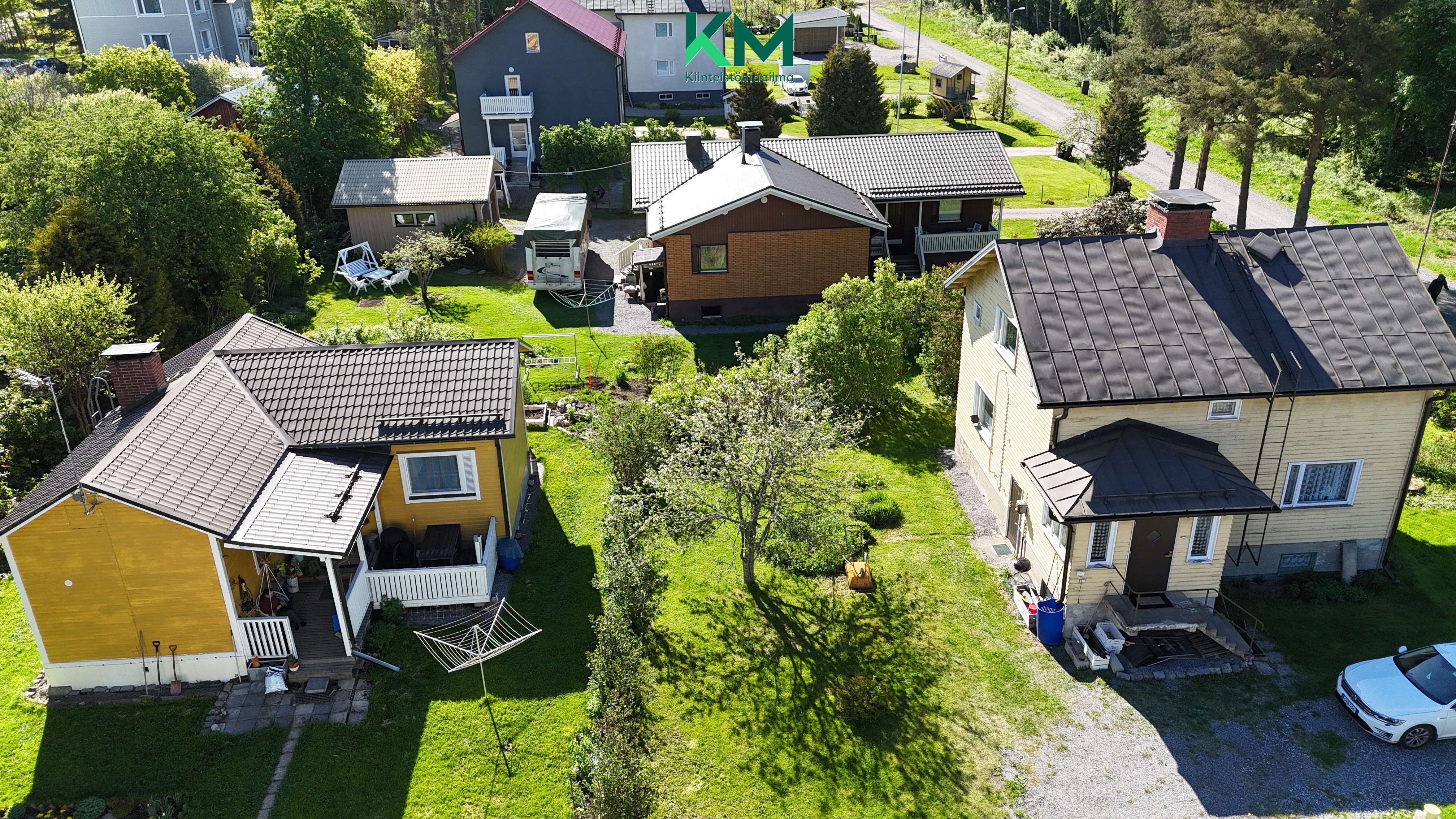 Tontilla sijaitsee kaksi taloa.