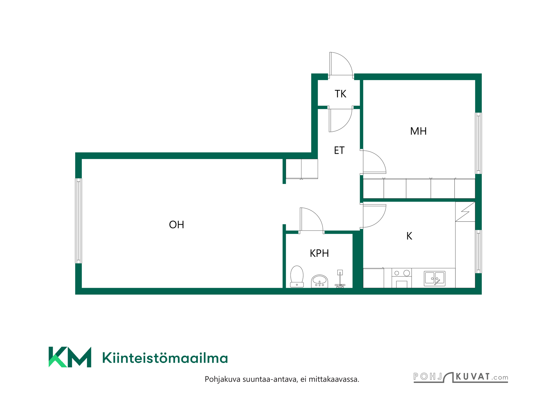 Asunnon pohjakuva