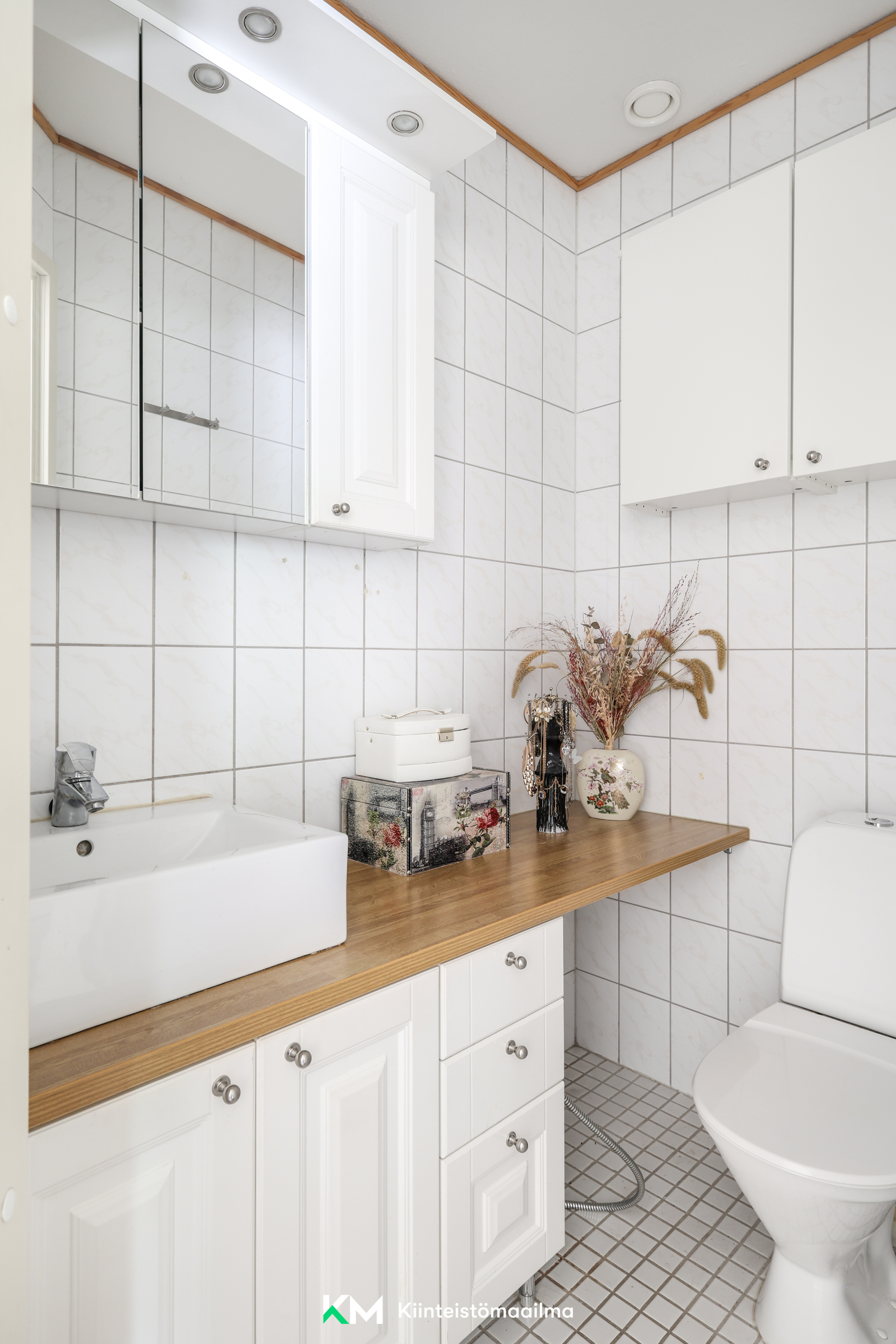 Alakerran erillinen wc.