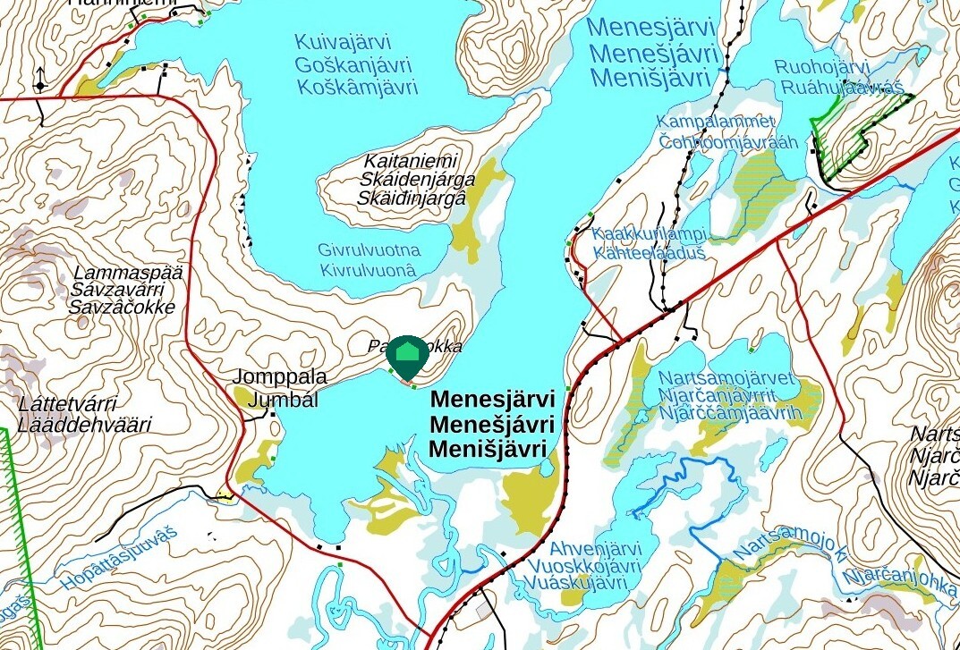 Lemmenjoentie, Menesjärvi, Inari