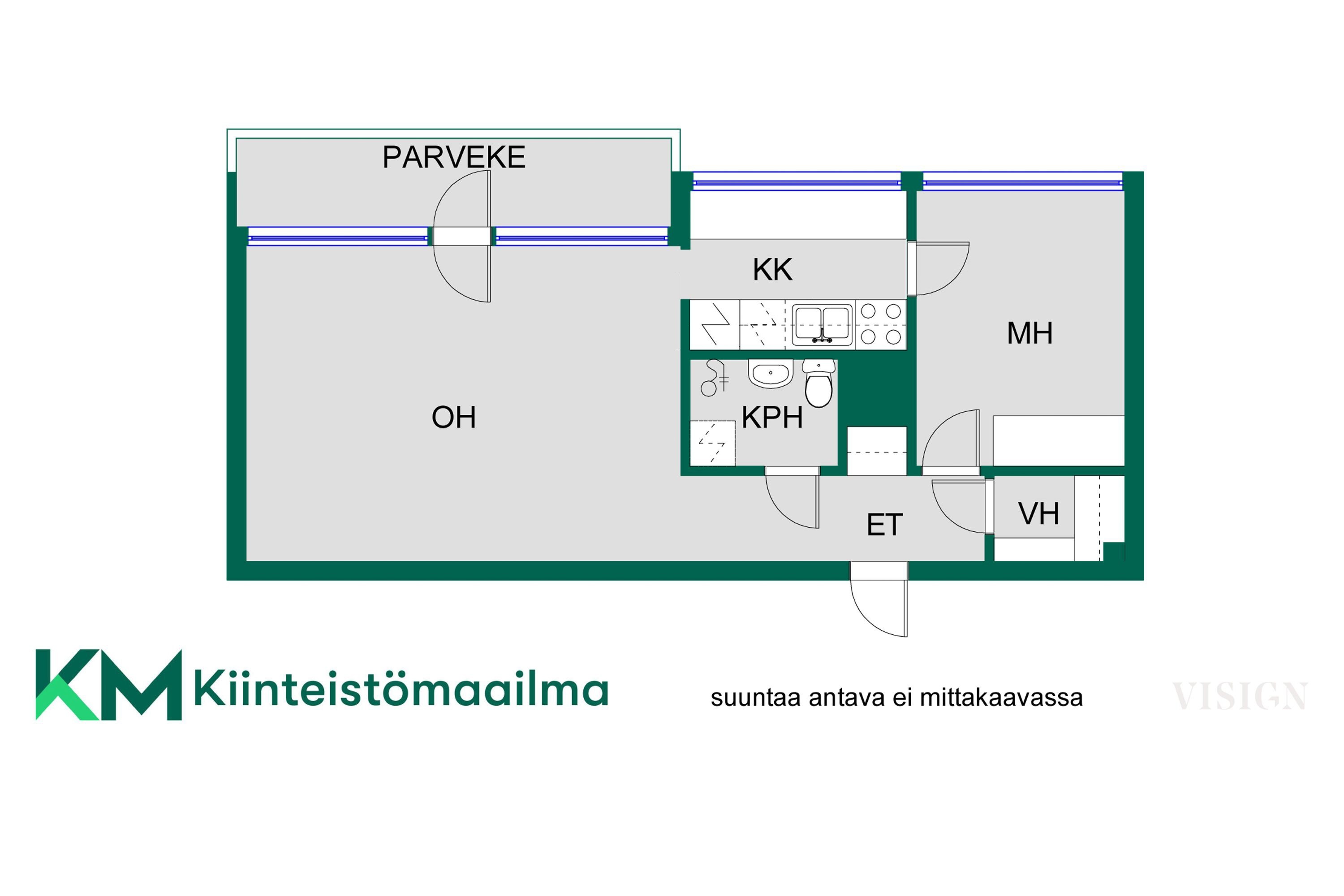 Asunnon pohjakuva
