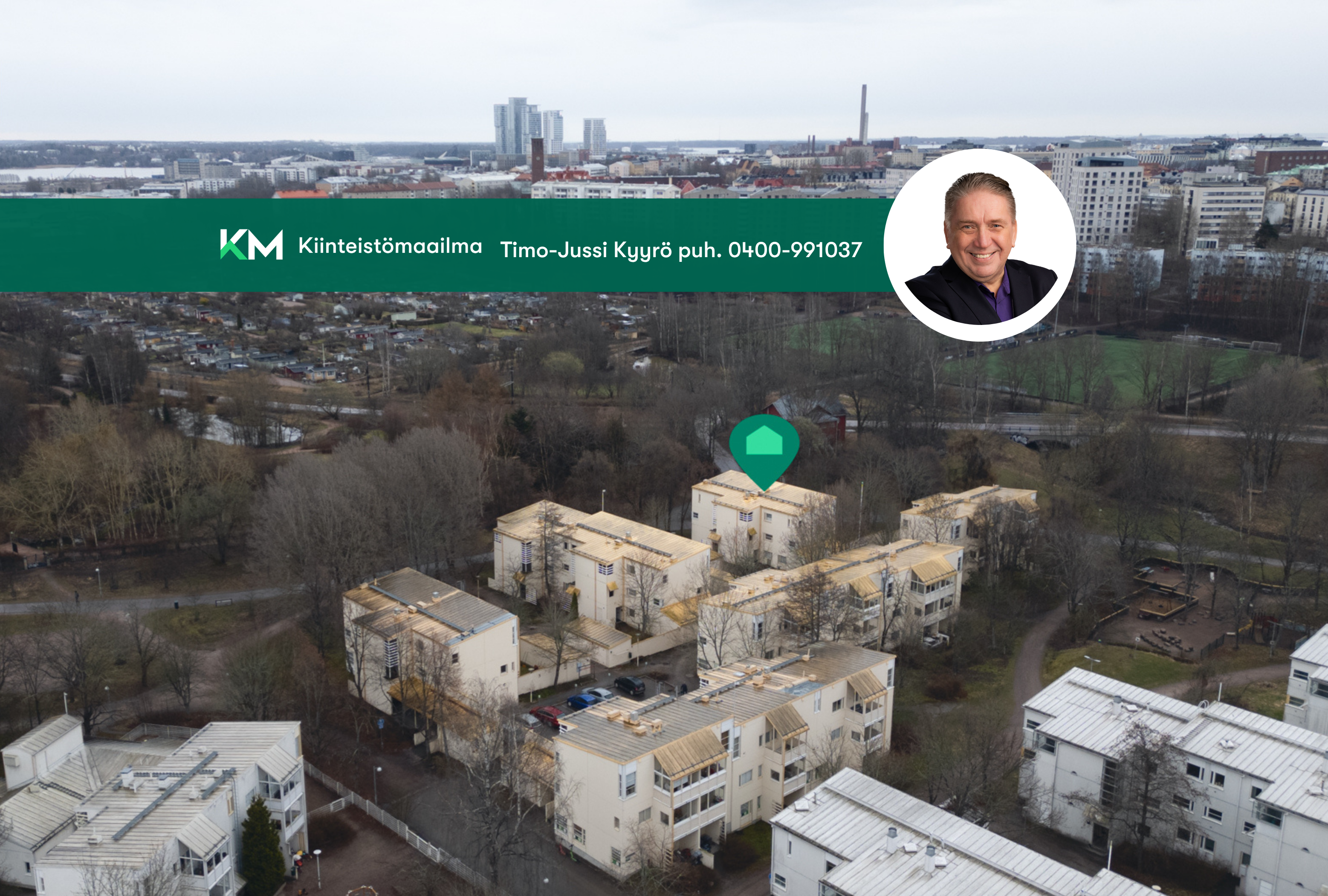 Ilmakuva Kalasataman suuntaan