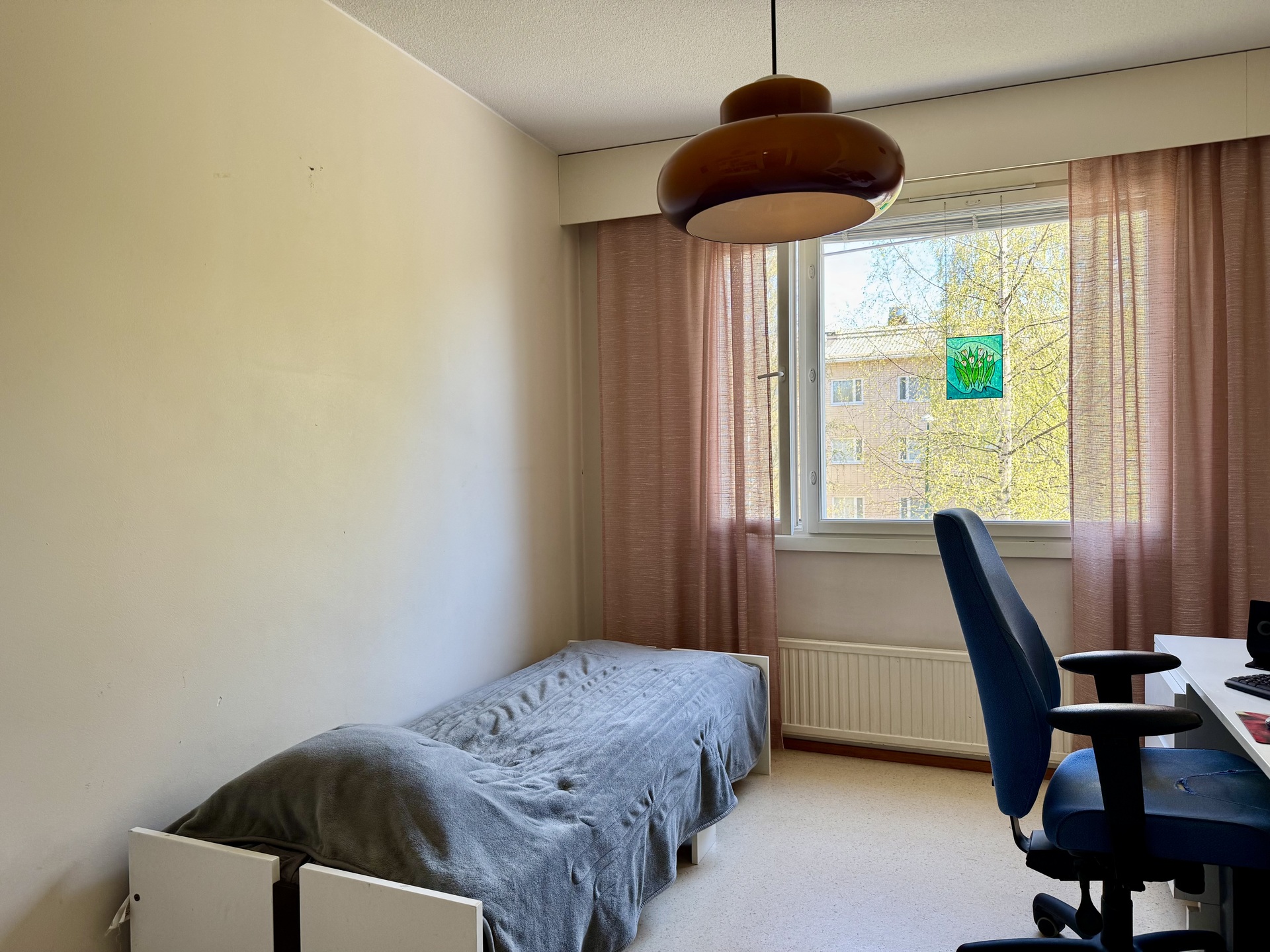 Toinen makuuhuone voi olla vaikka työhuone