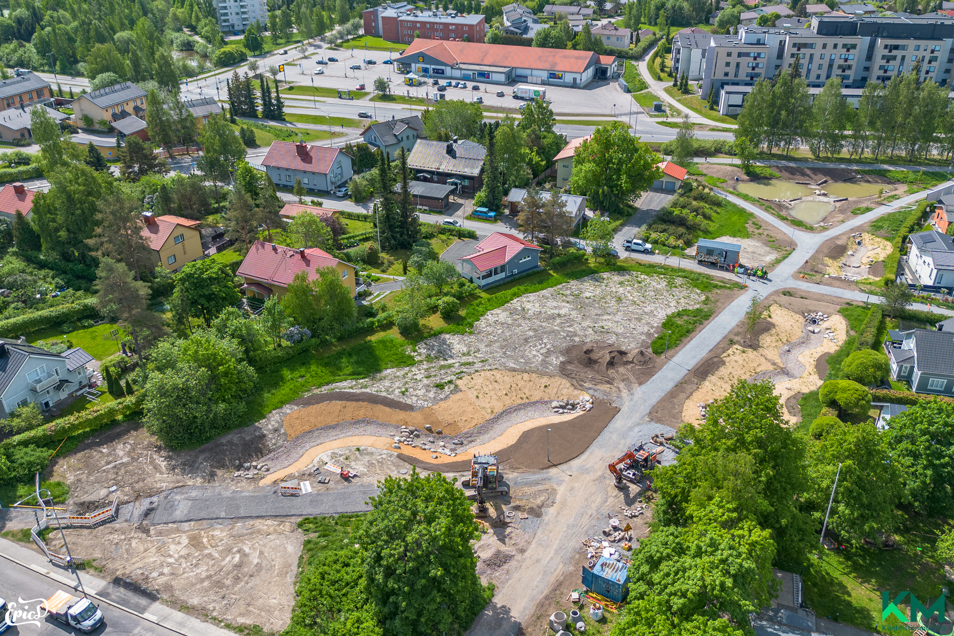 Jukolanpuisto ja Mesopotamia kohta valmistuu.