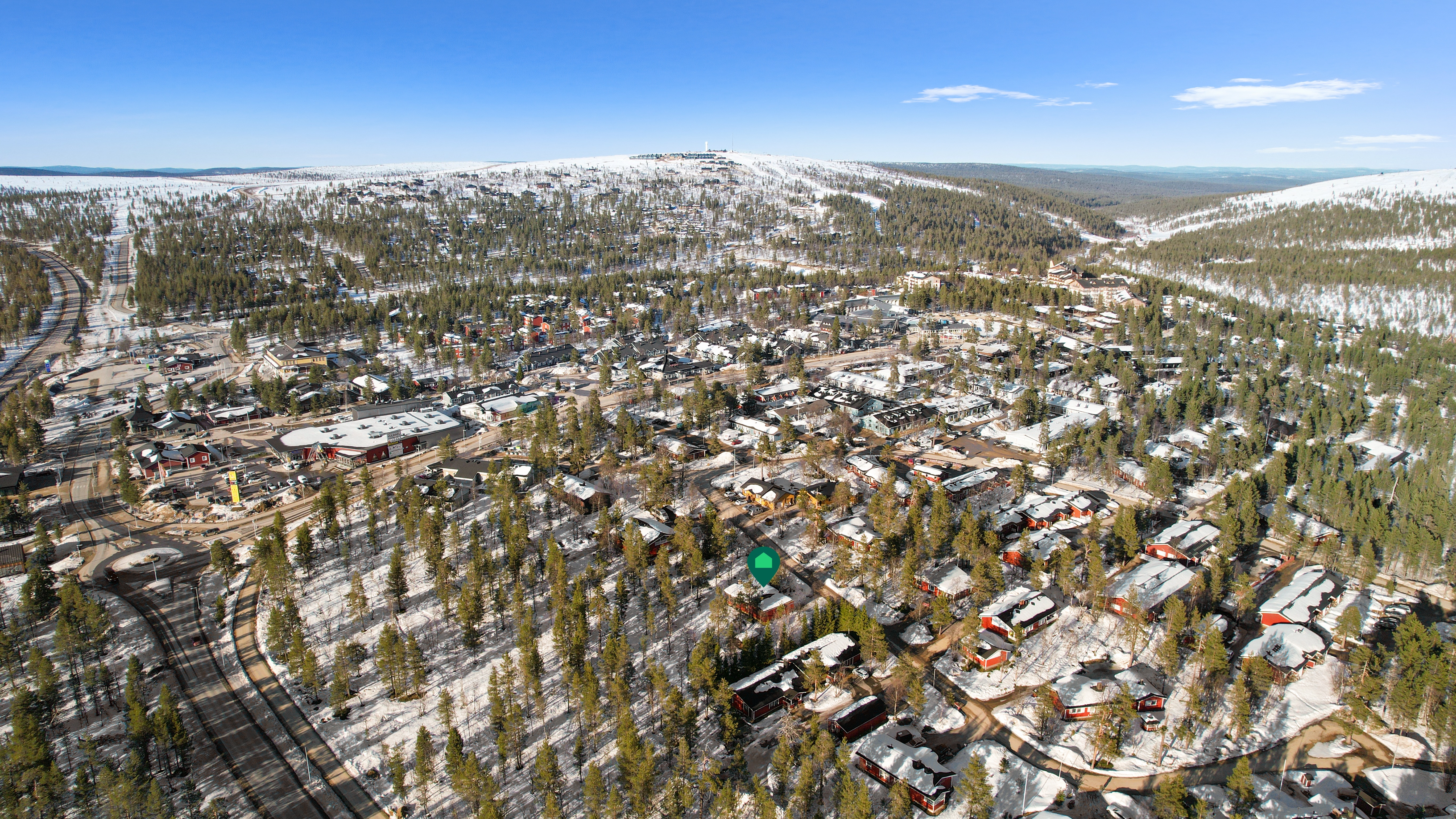 Ilmakuva Kaunispään suuntaan