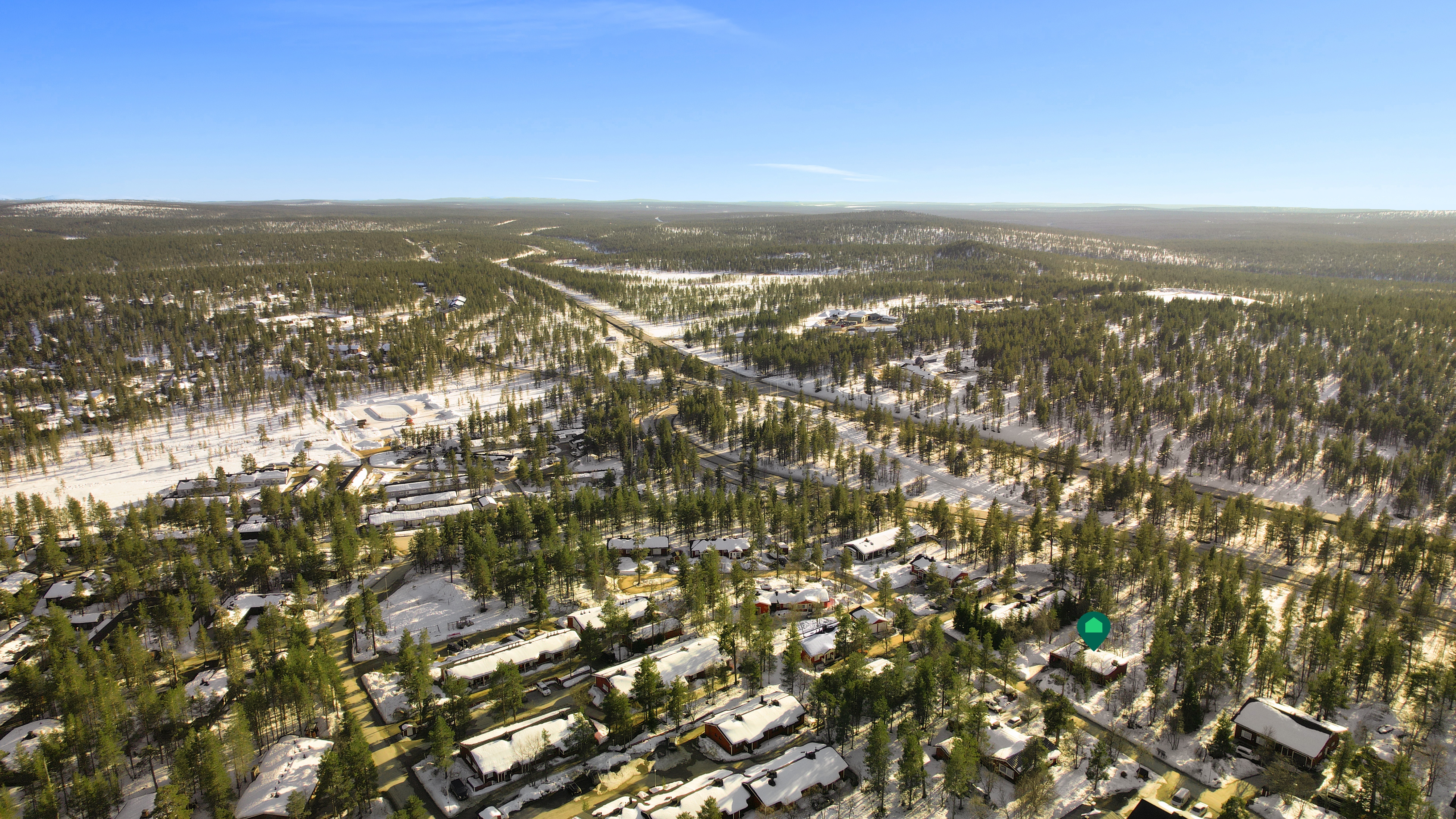Rauhallinen sijainti lähellä kaikkia Saariselän palveluita!