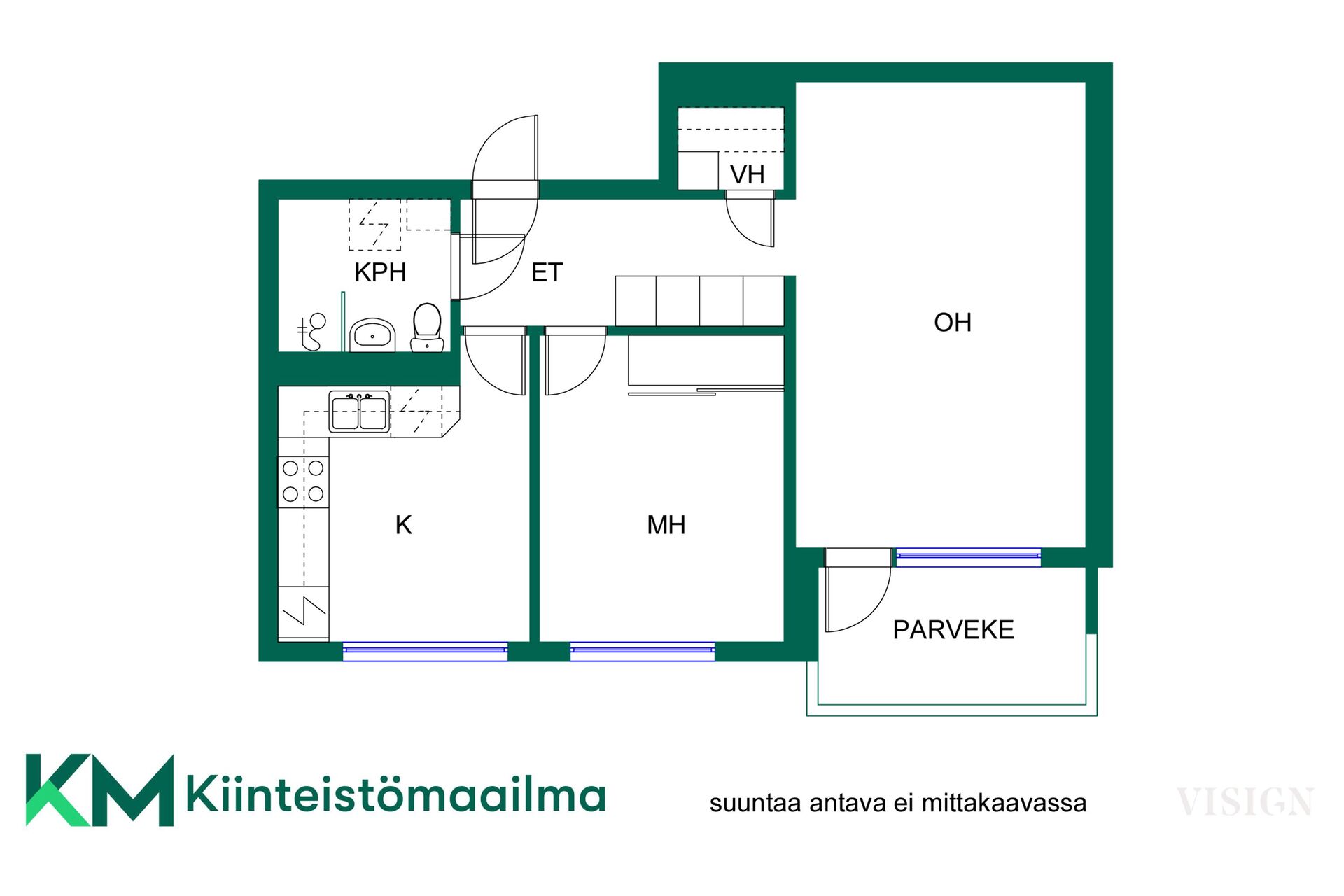 Asunnon pohjakuva