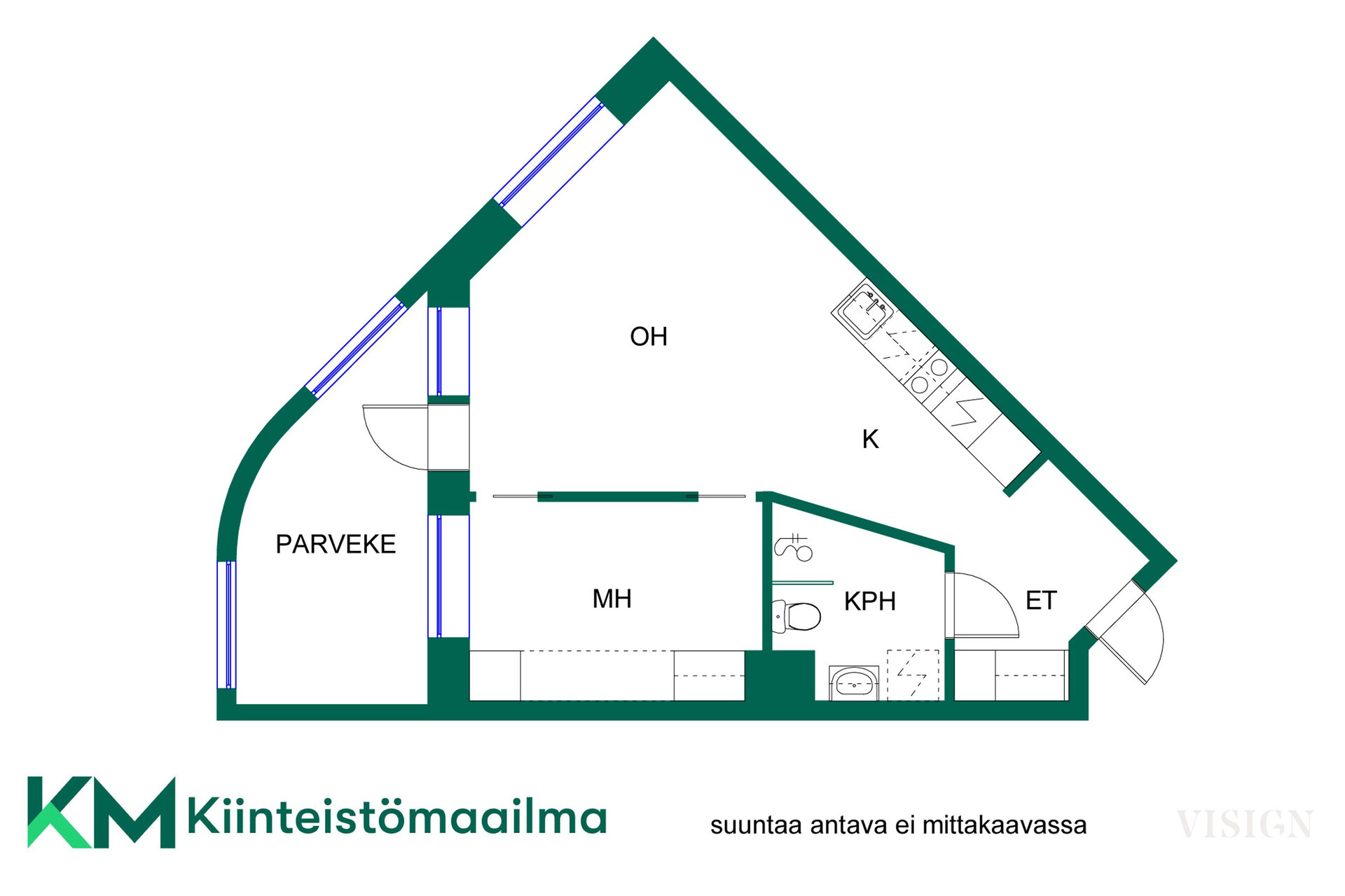 Asunnon pohjakuva