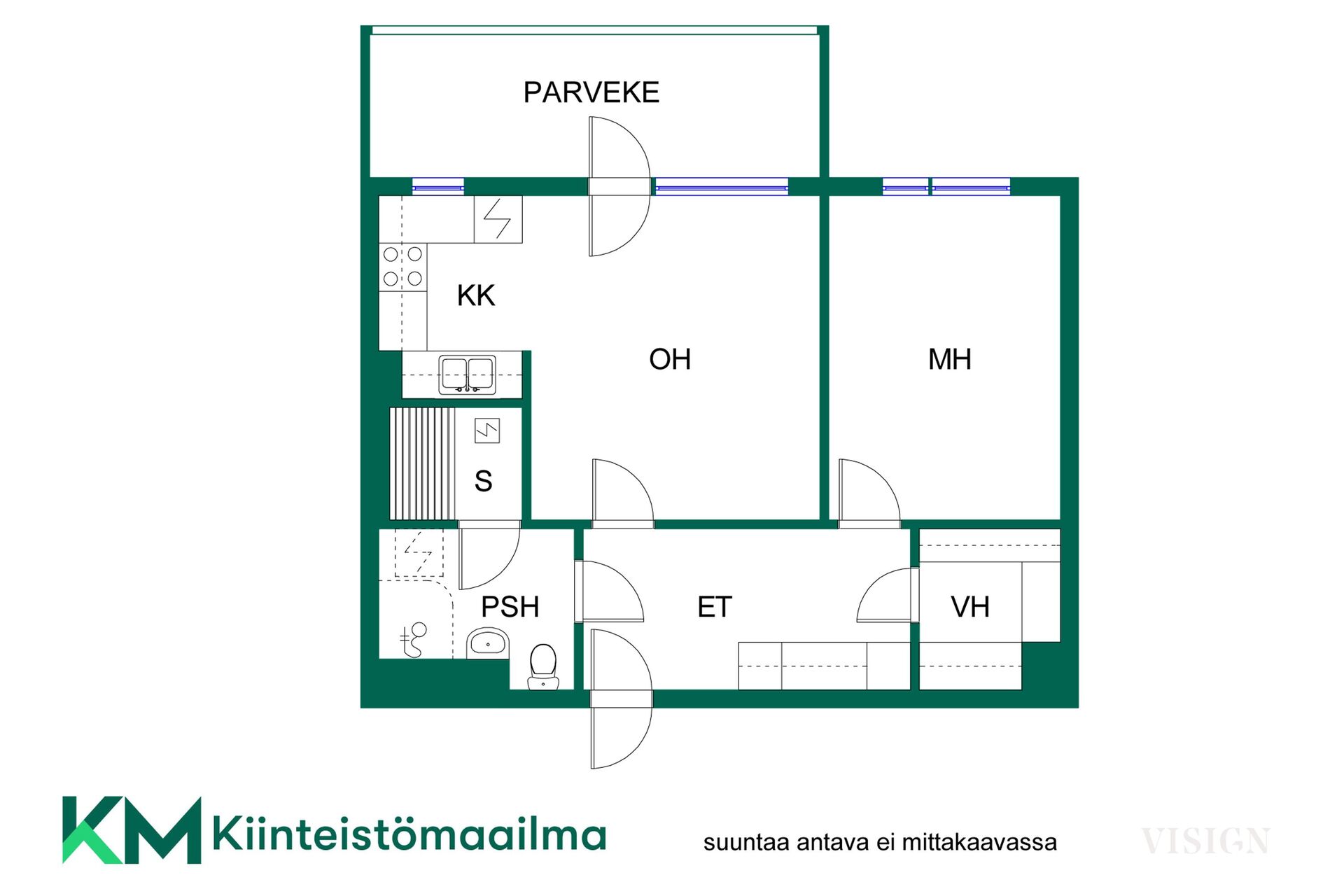 Asunnon pohjakuva