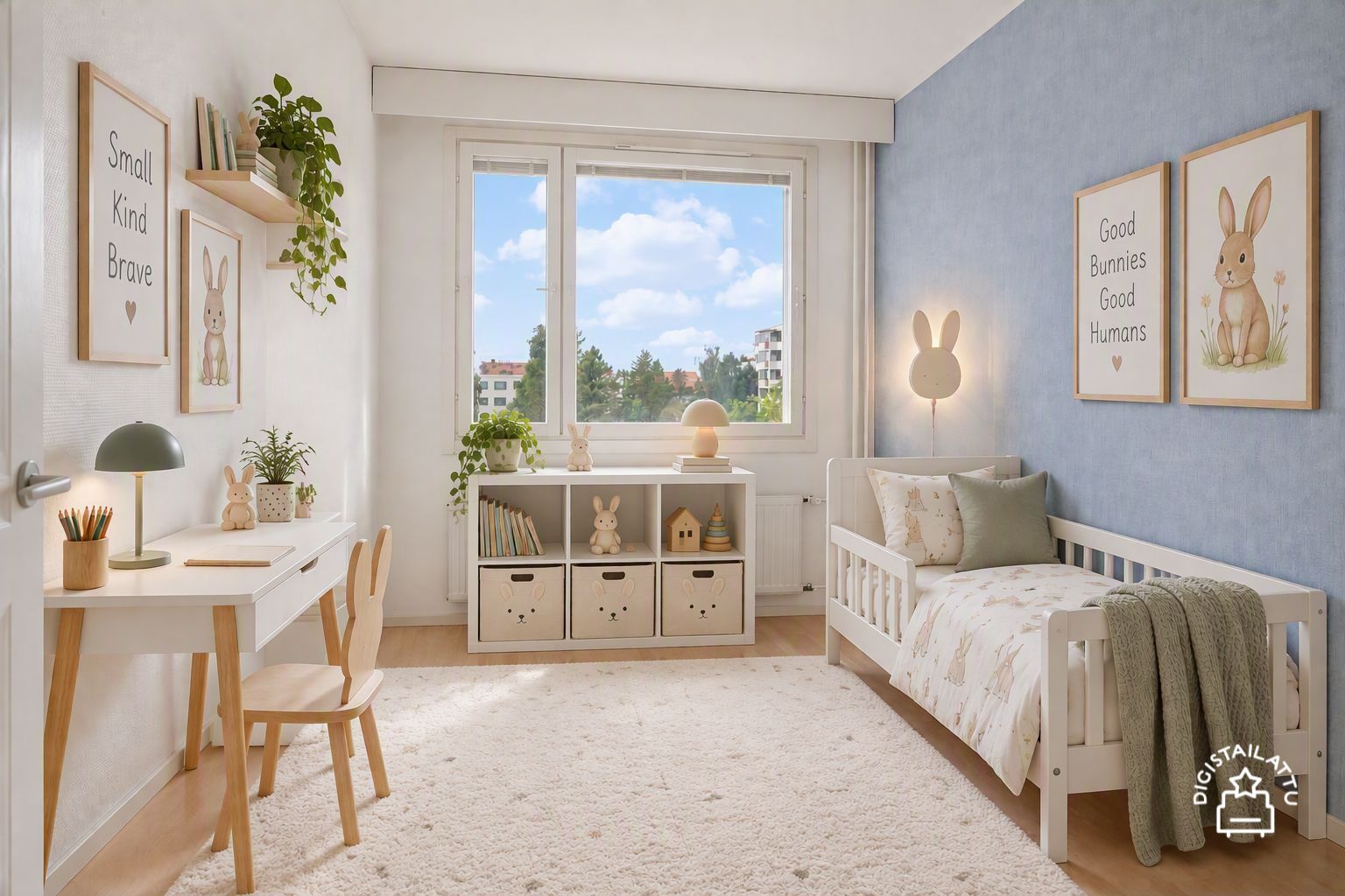2. Makuuhuone, bedroom digistailattu