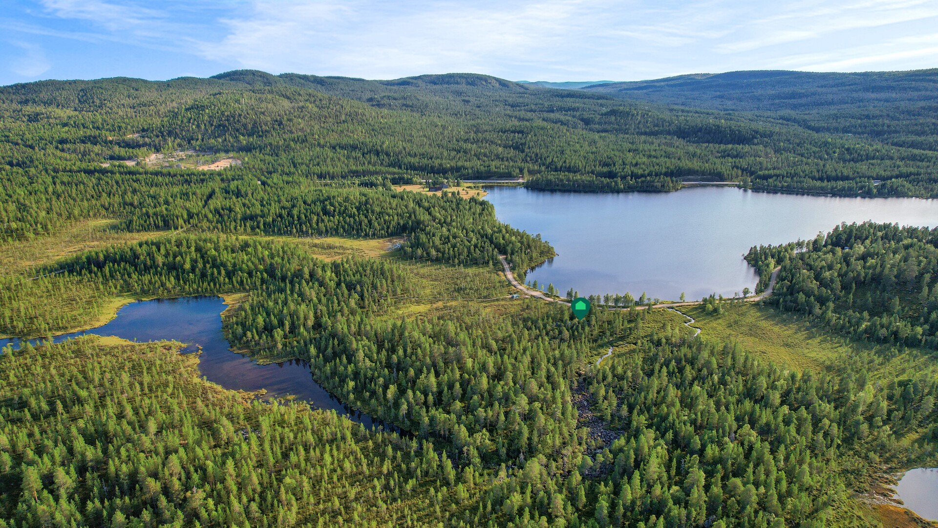 Ilmakuva Talvitupajärven suuntaan