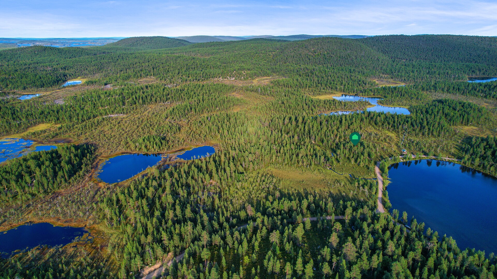 Ilmakuva Korppivaaran suuntaan