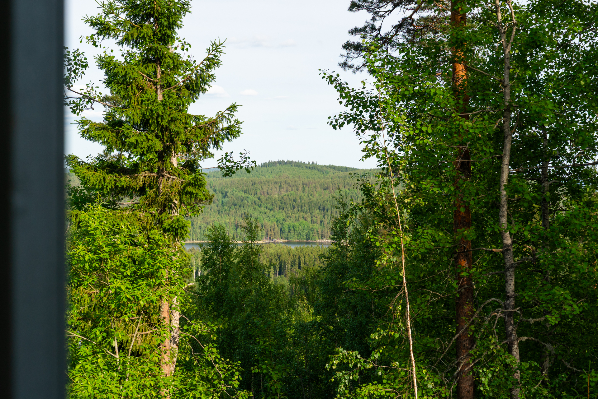 Alakerrasta näkymä järvelle