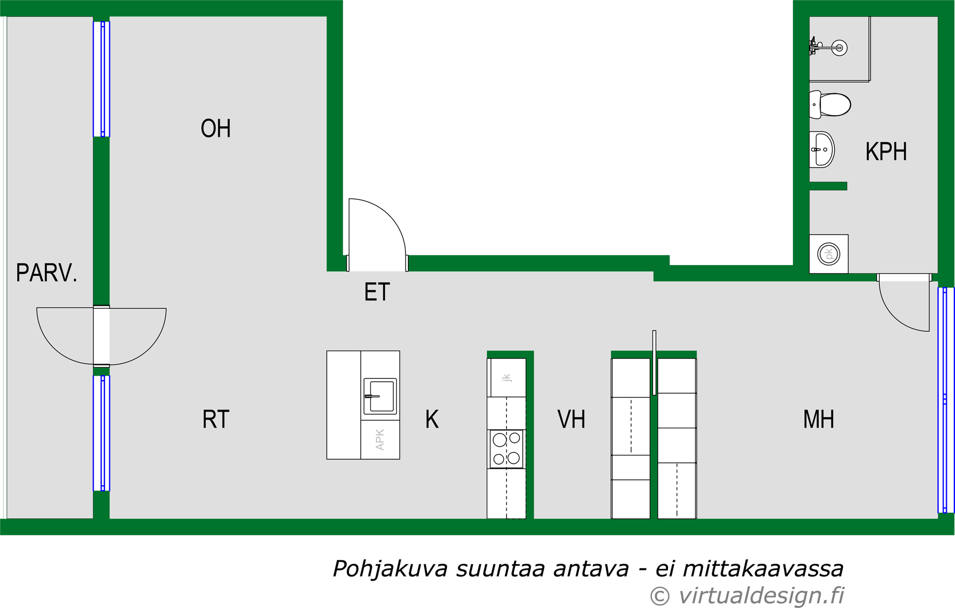 Asunnon pohjakuva