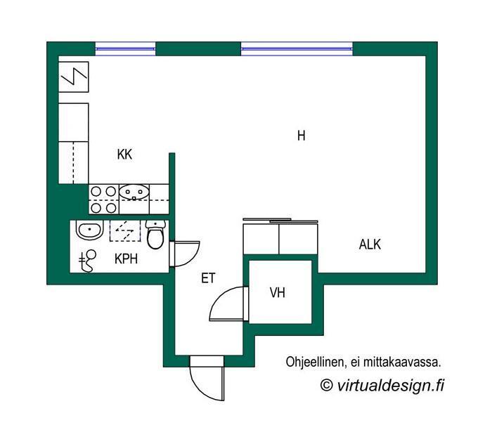 Asunnon pohjakuva
