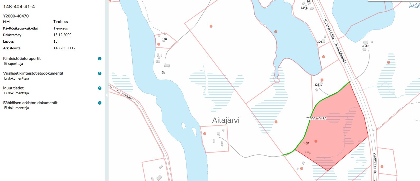 Käyttöoikeudet kartalla