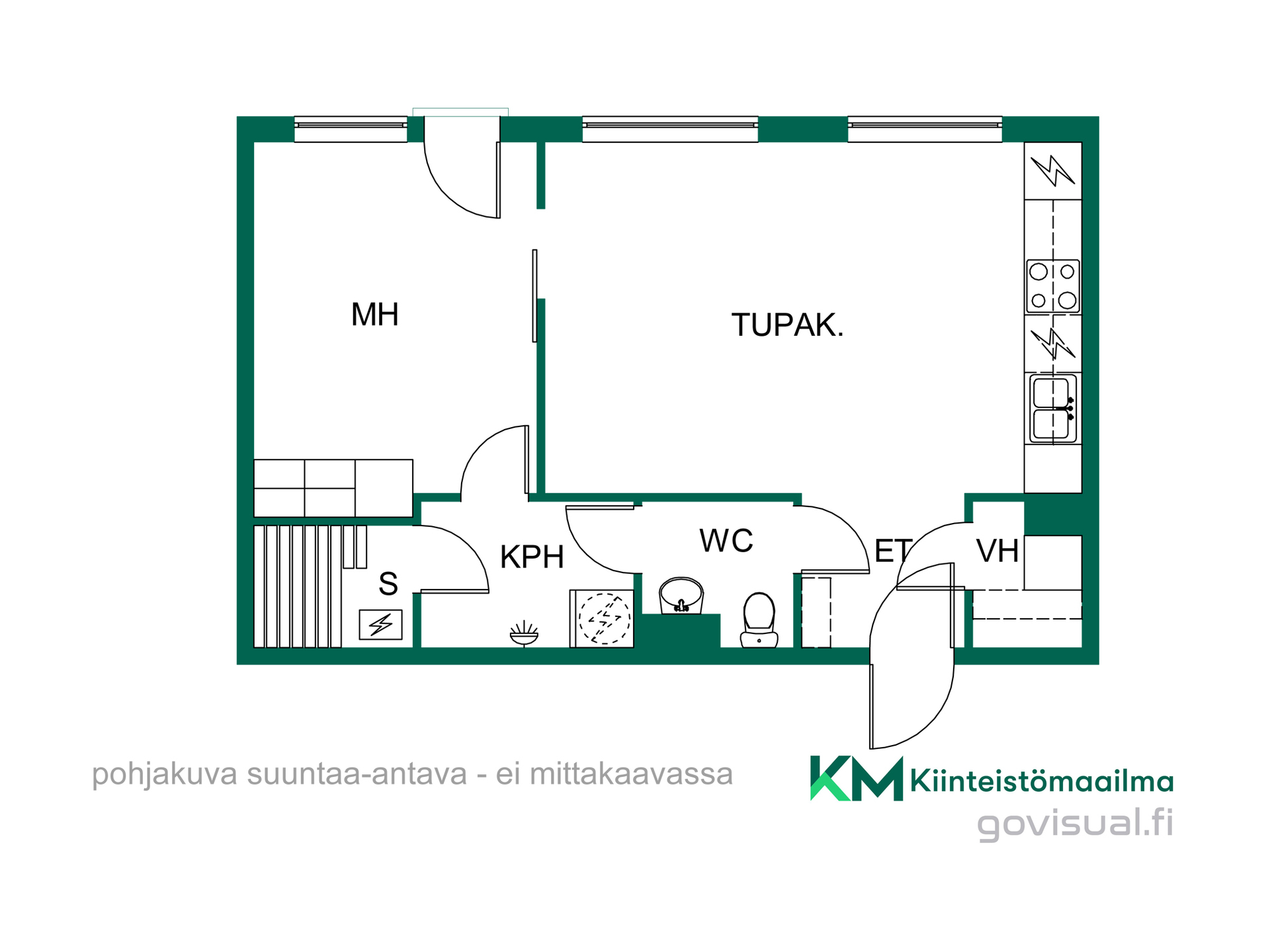 Asunnon pohjakuva