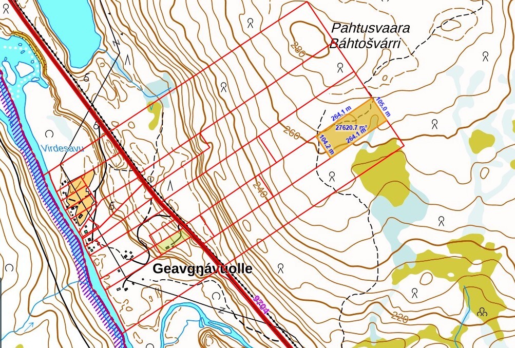 Metsäpalsta, josta myytävänä olevaan tilaan kuuluu vielä lohkomaton osuus n. 10 775 m2.