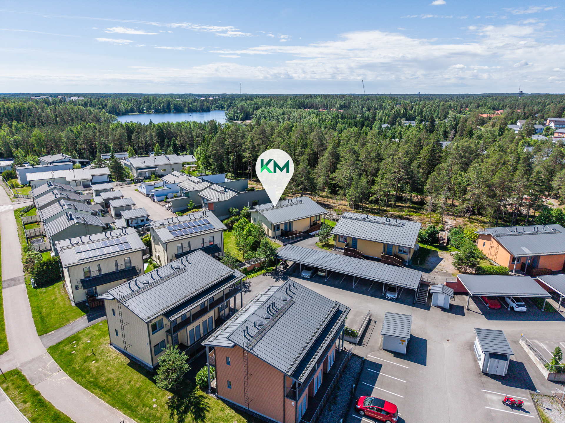 Ilmakuva etelään Taasjärven suuntaa