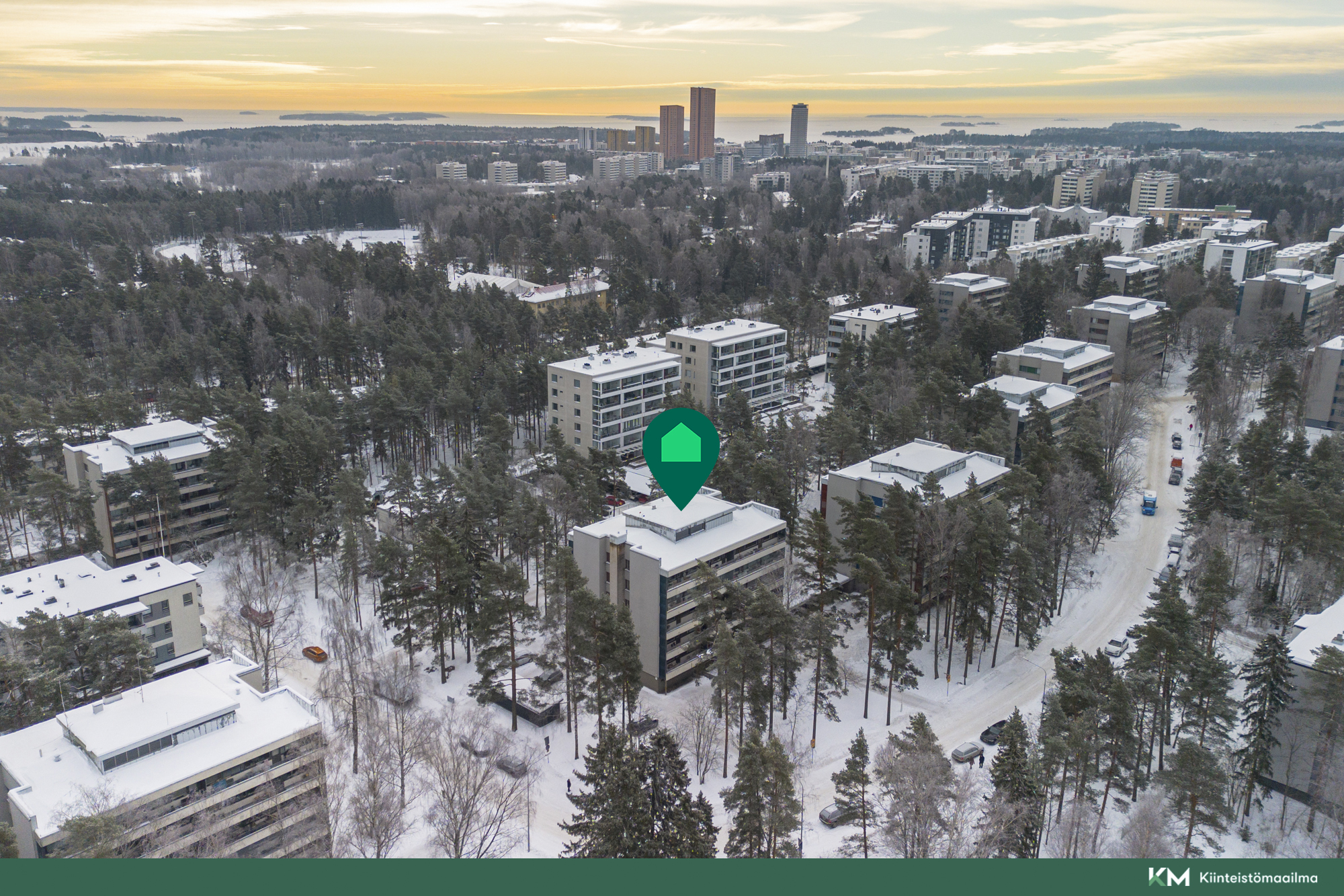 Rauhallinen sijainti vehreässä ympäristössä