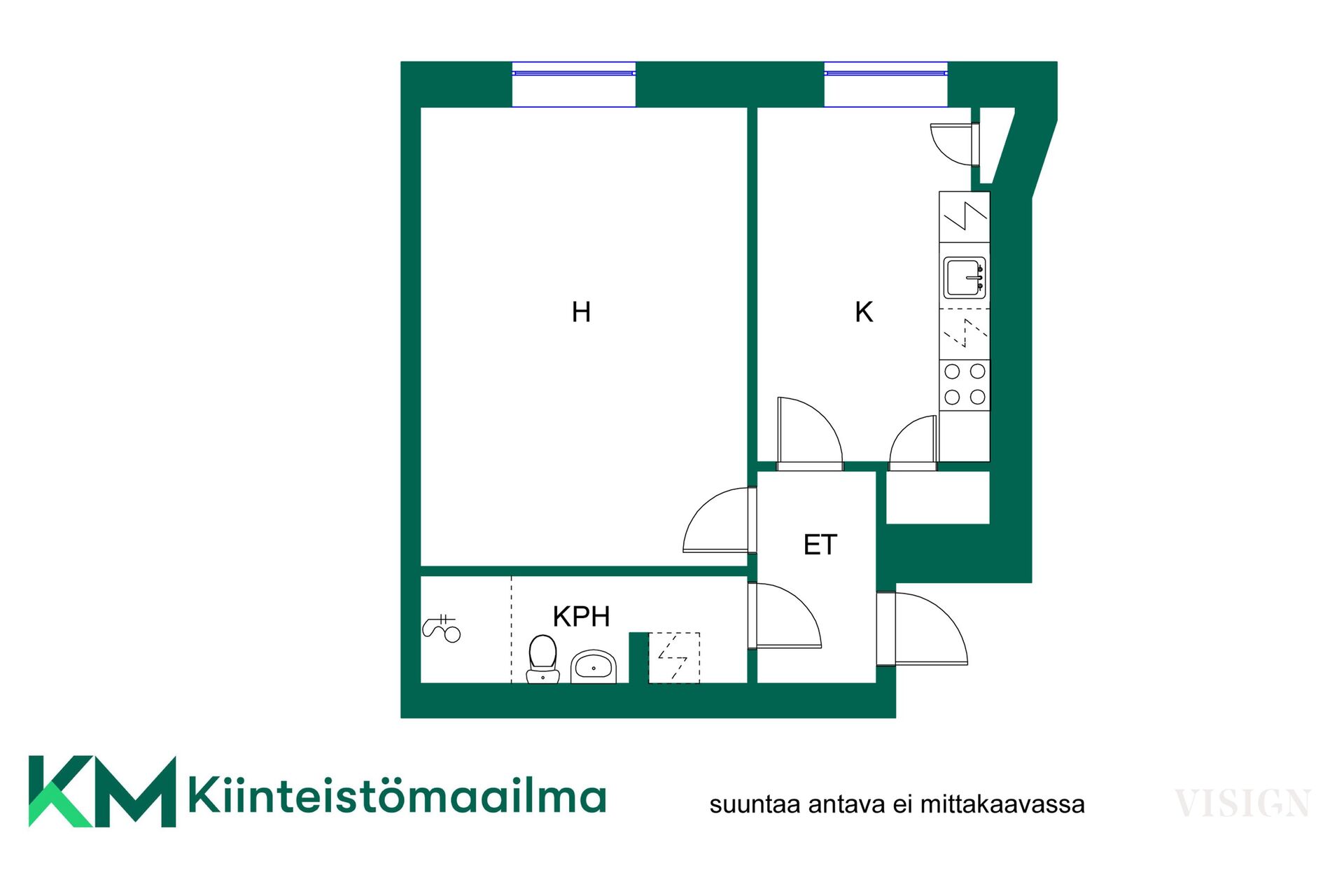 Asunnon pohjakuva