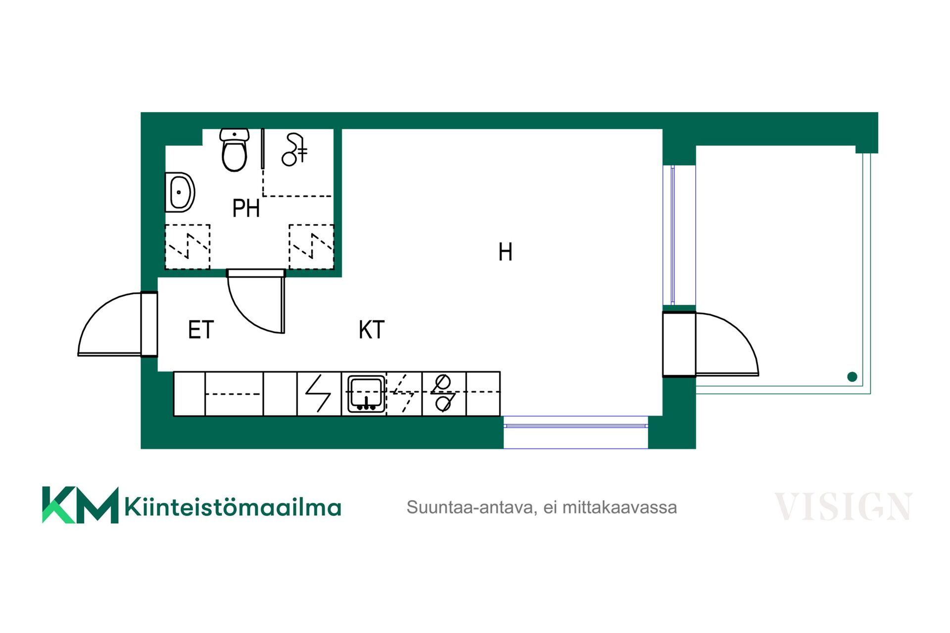 Asunnon pohjakuva