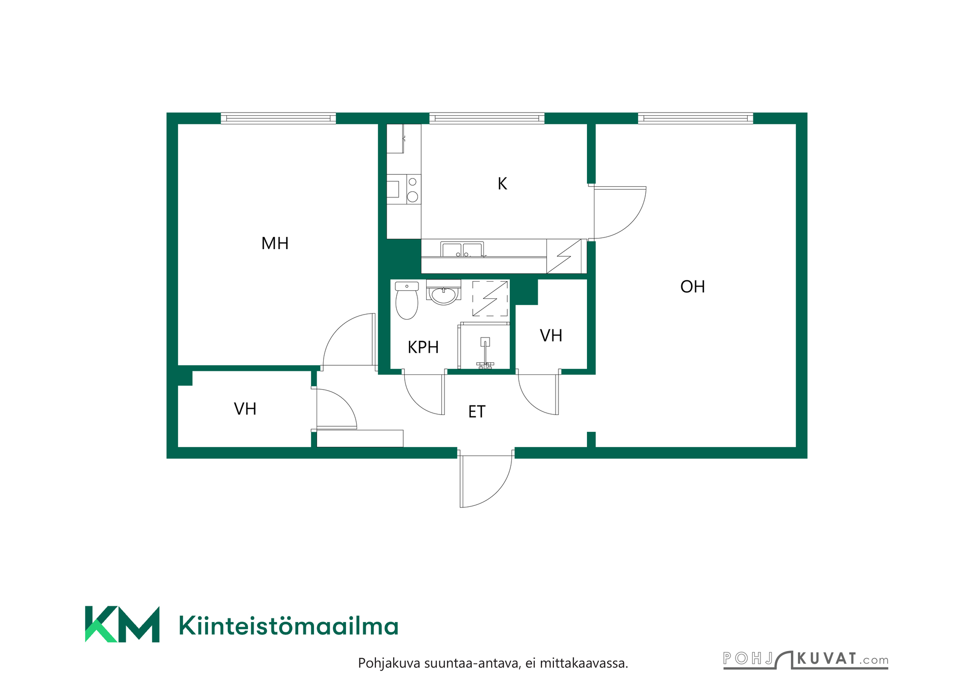 Asunnon pohjakuva