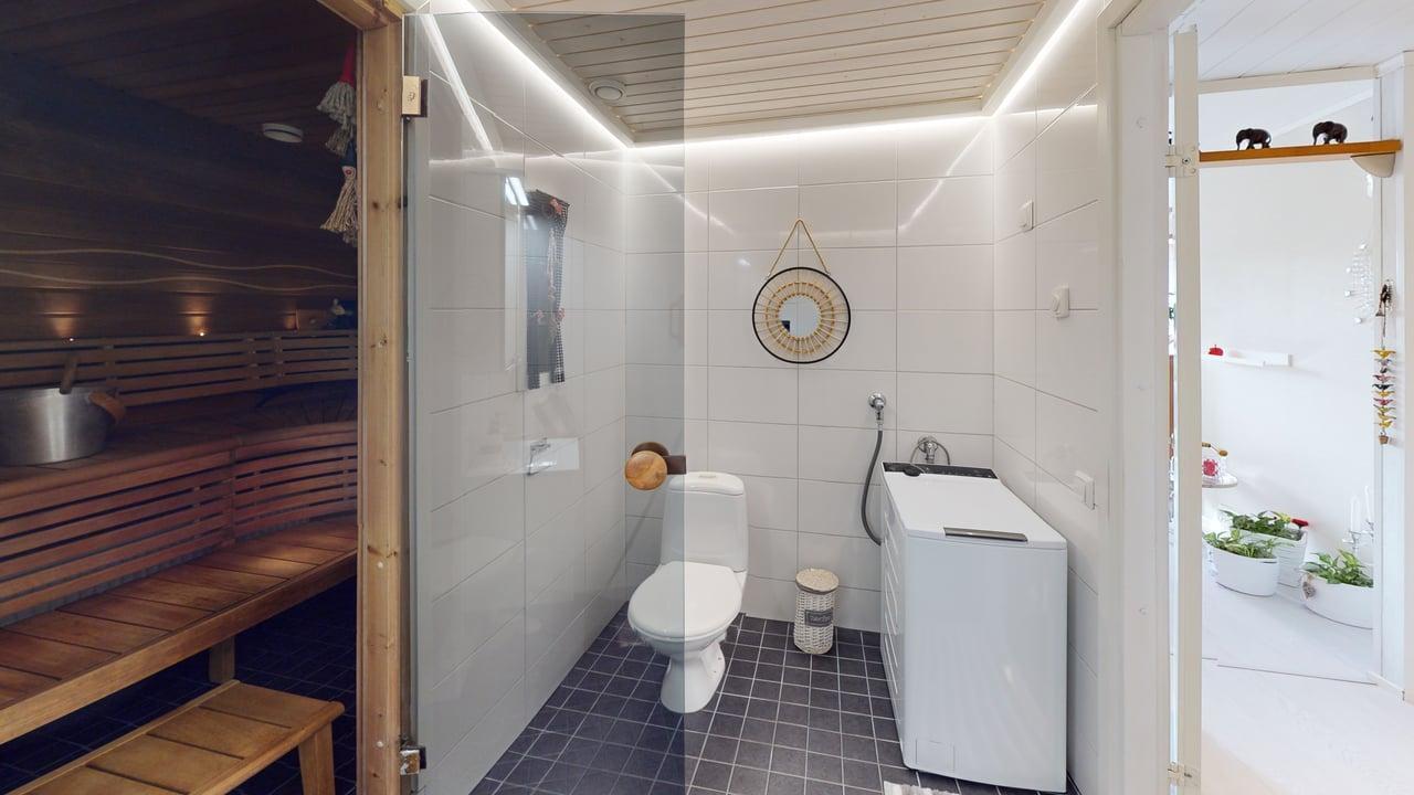 Pesuhuone ja sauna remontoitu