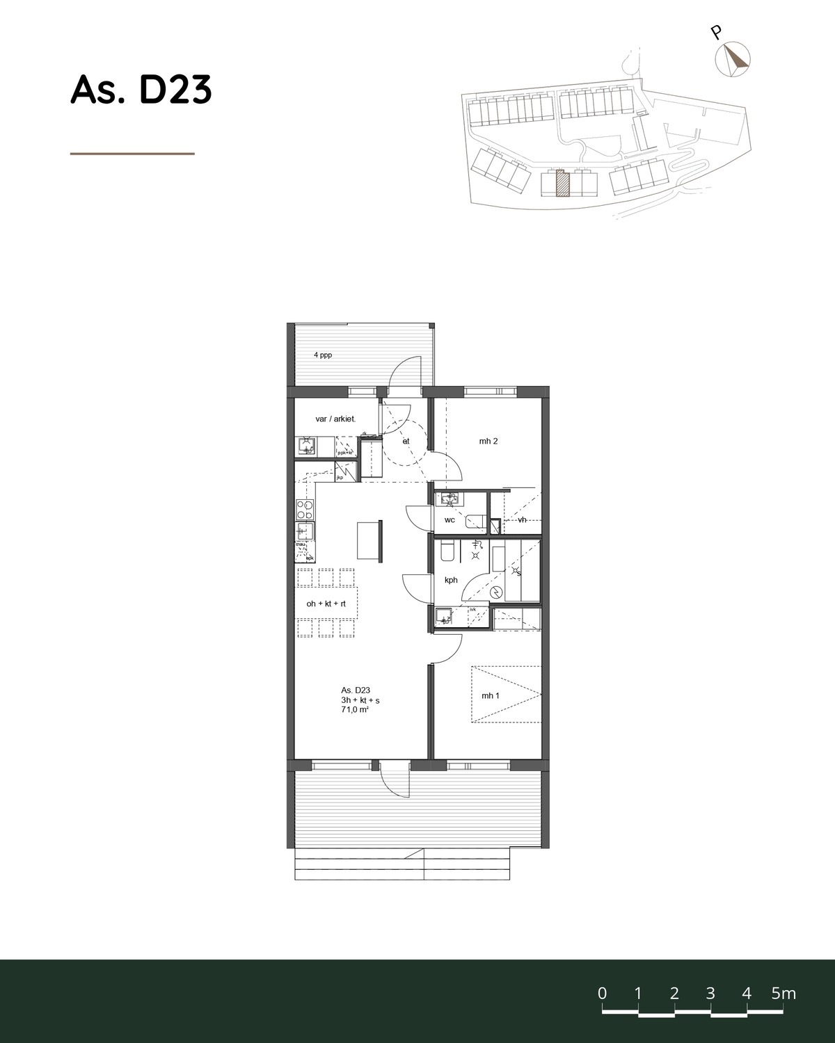 Rauhaniementie 5 D 23, Äijälä, Jyväskylä