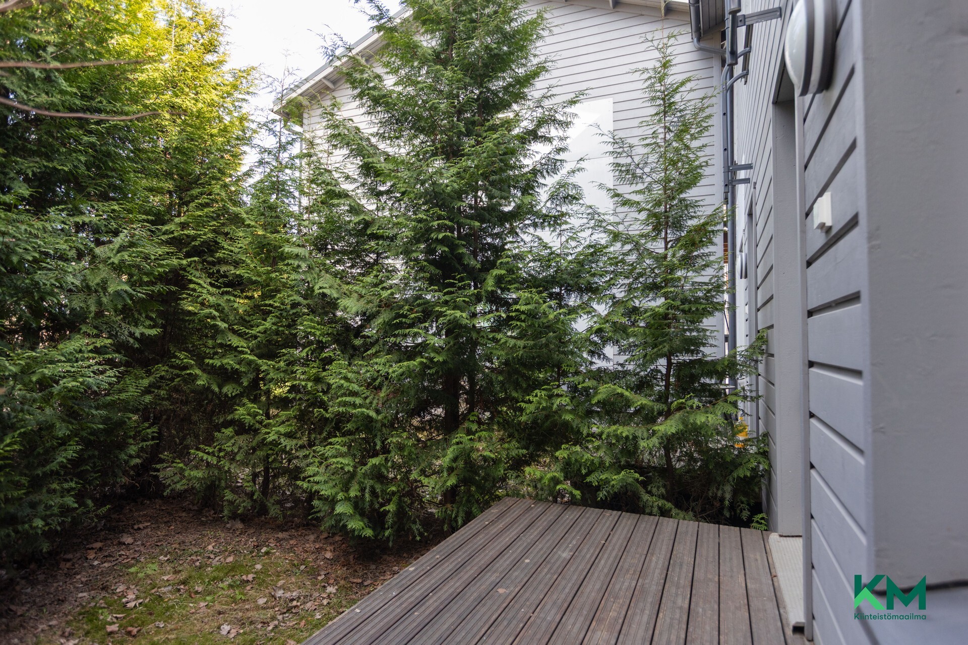 Takapihalla myös terassi