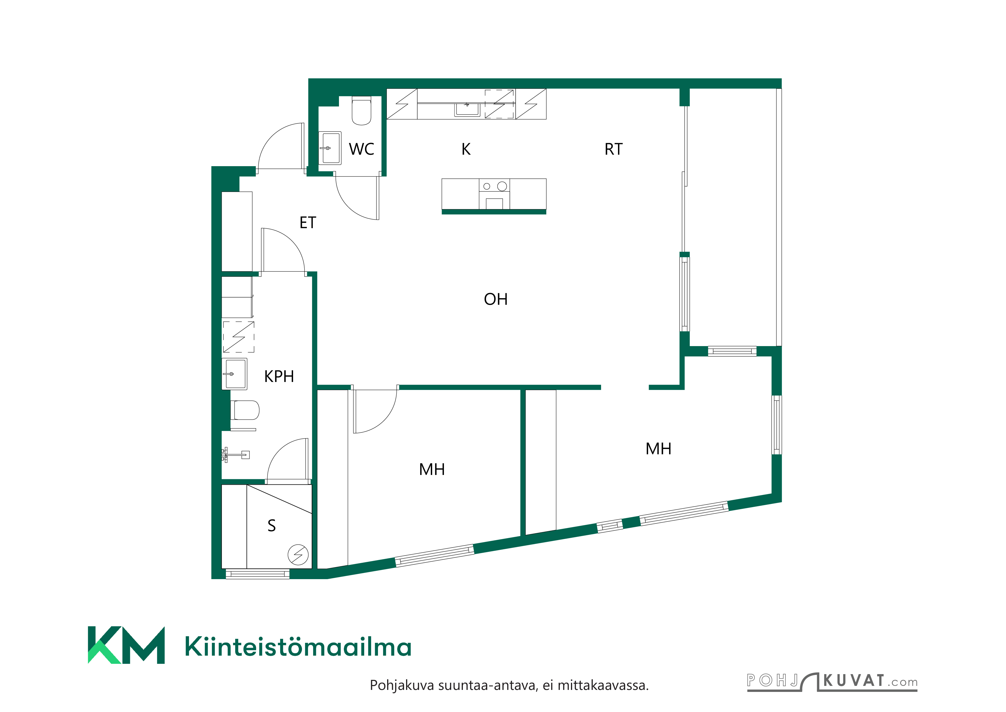 Asunnon pohjakuva