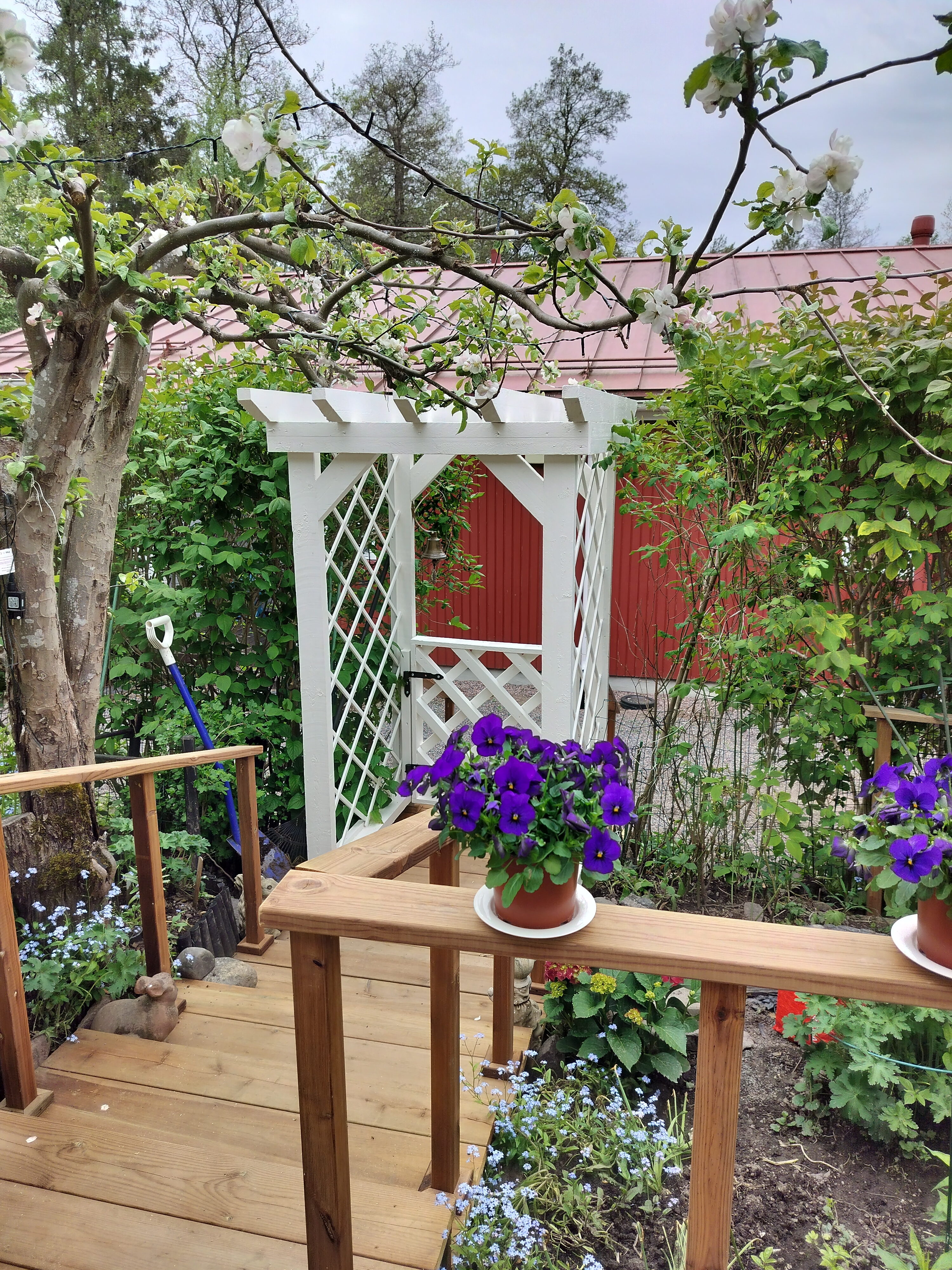 Puuutarha kesäaikaan