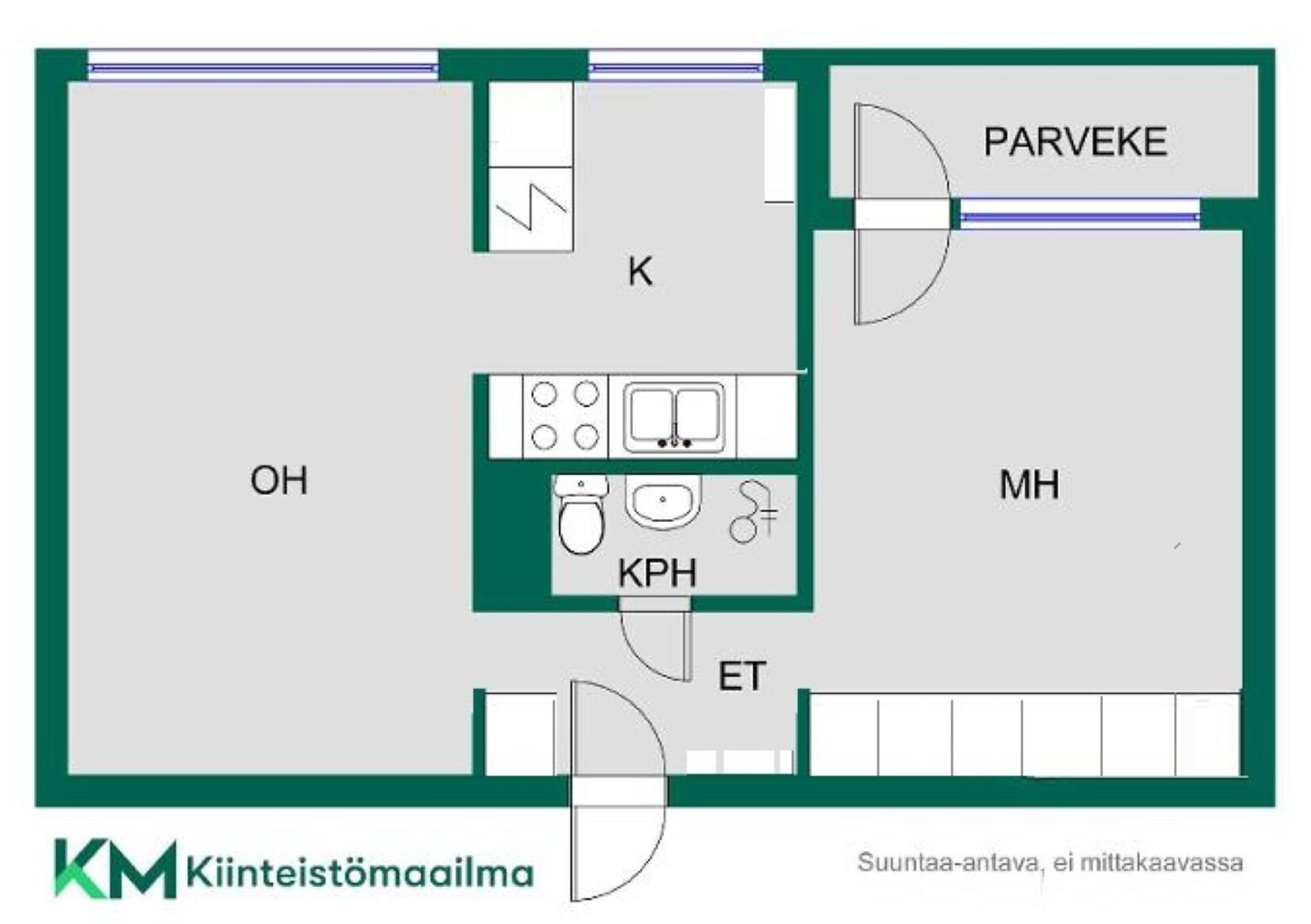 Asunnon pohjakuva