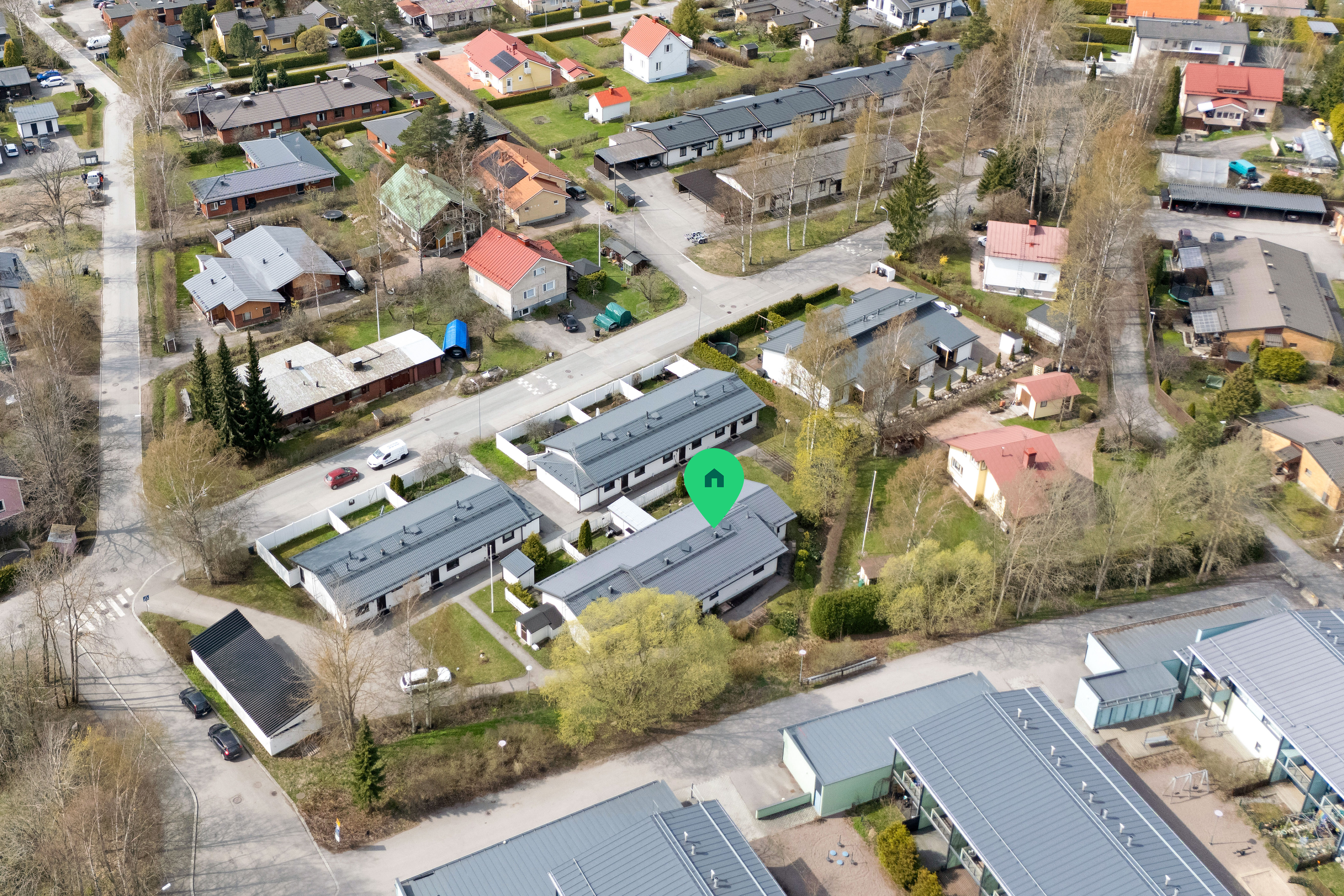 Rauhallinen pientalo alue.