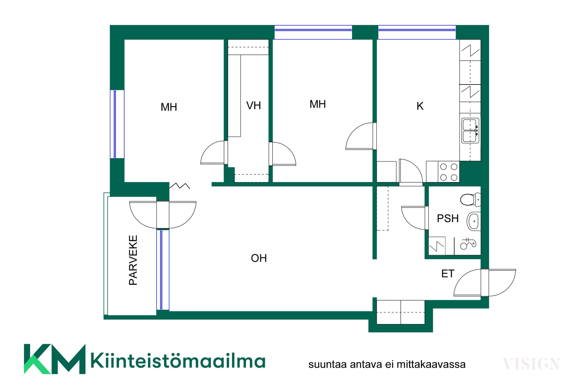 Asunnon pohjakuva