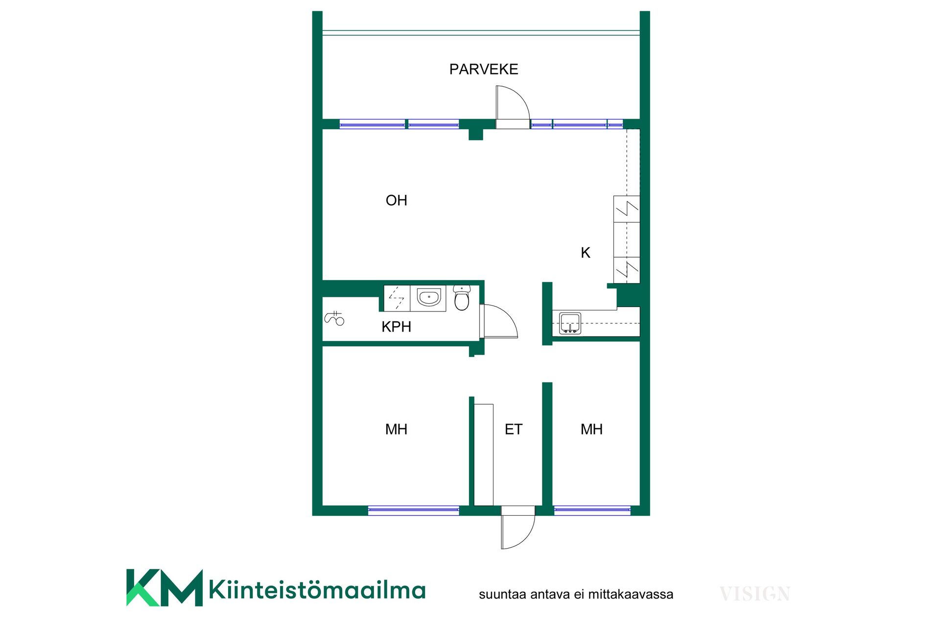 Asunnon pohjakuva