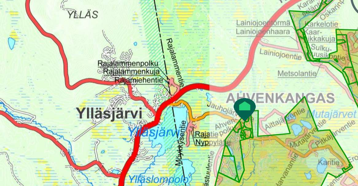 Juliuksentie, Ahvenkangas, Ylläsjärvi, Kittilä