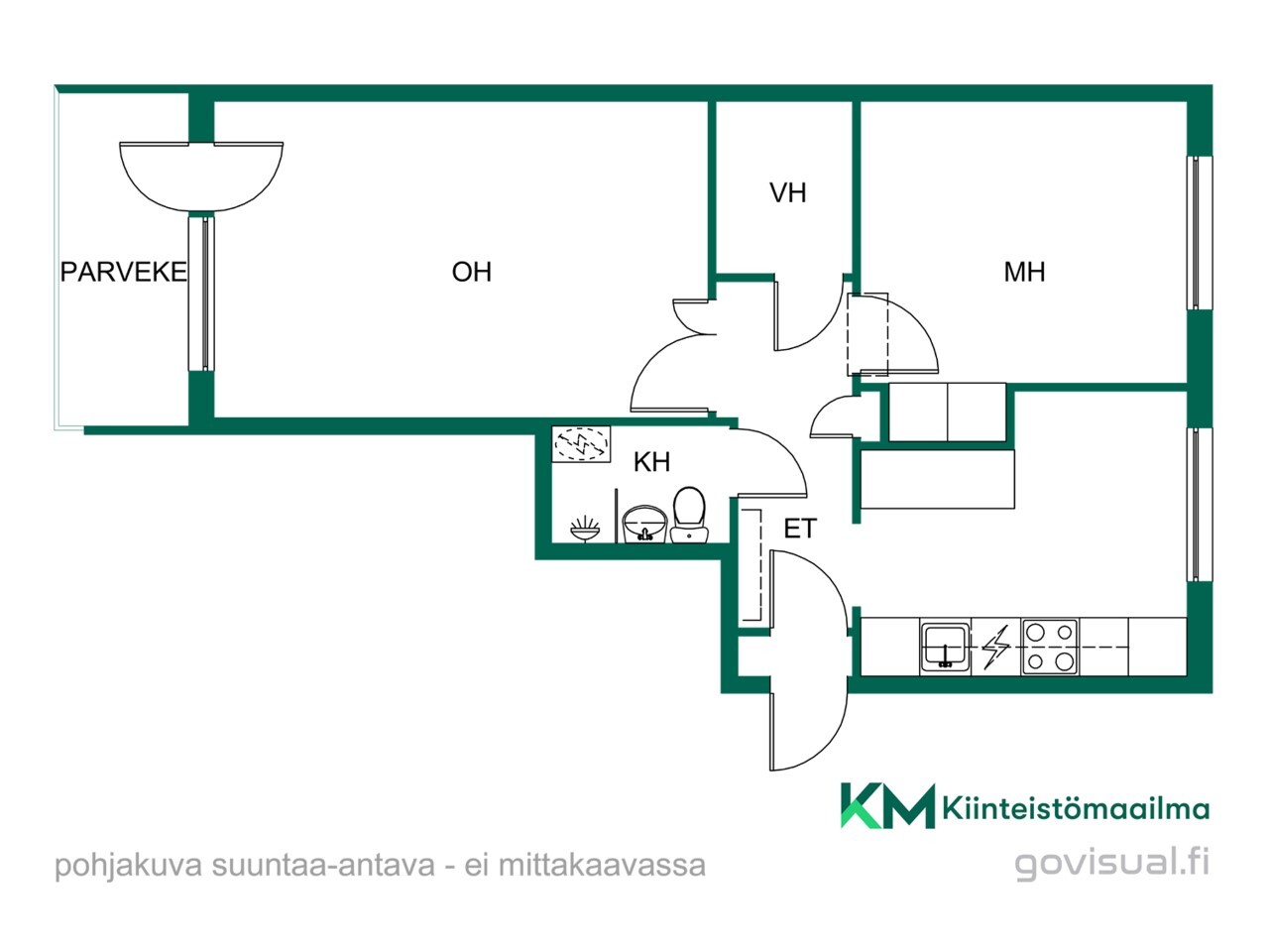 Asunnon pohjakuva