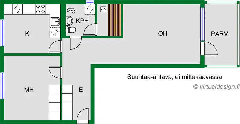 Asunnon pohjakuva