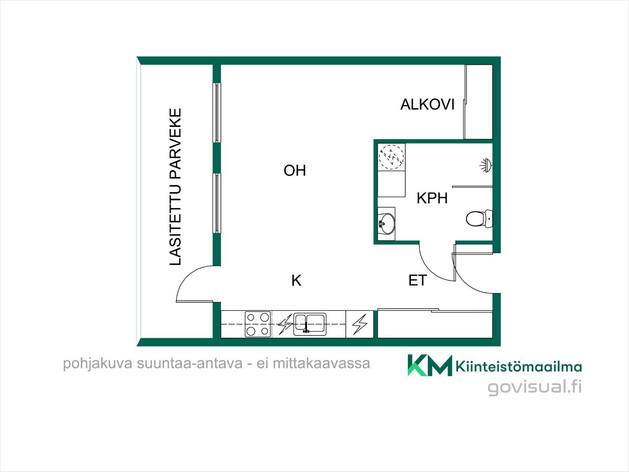 Asunnon pohjakuva