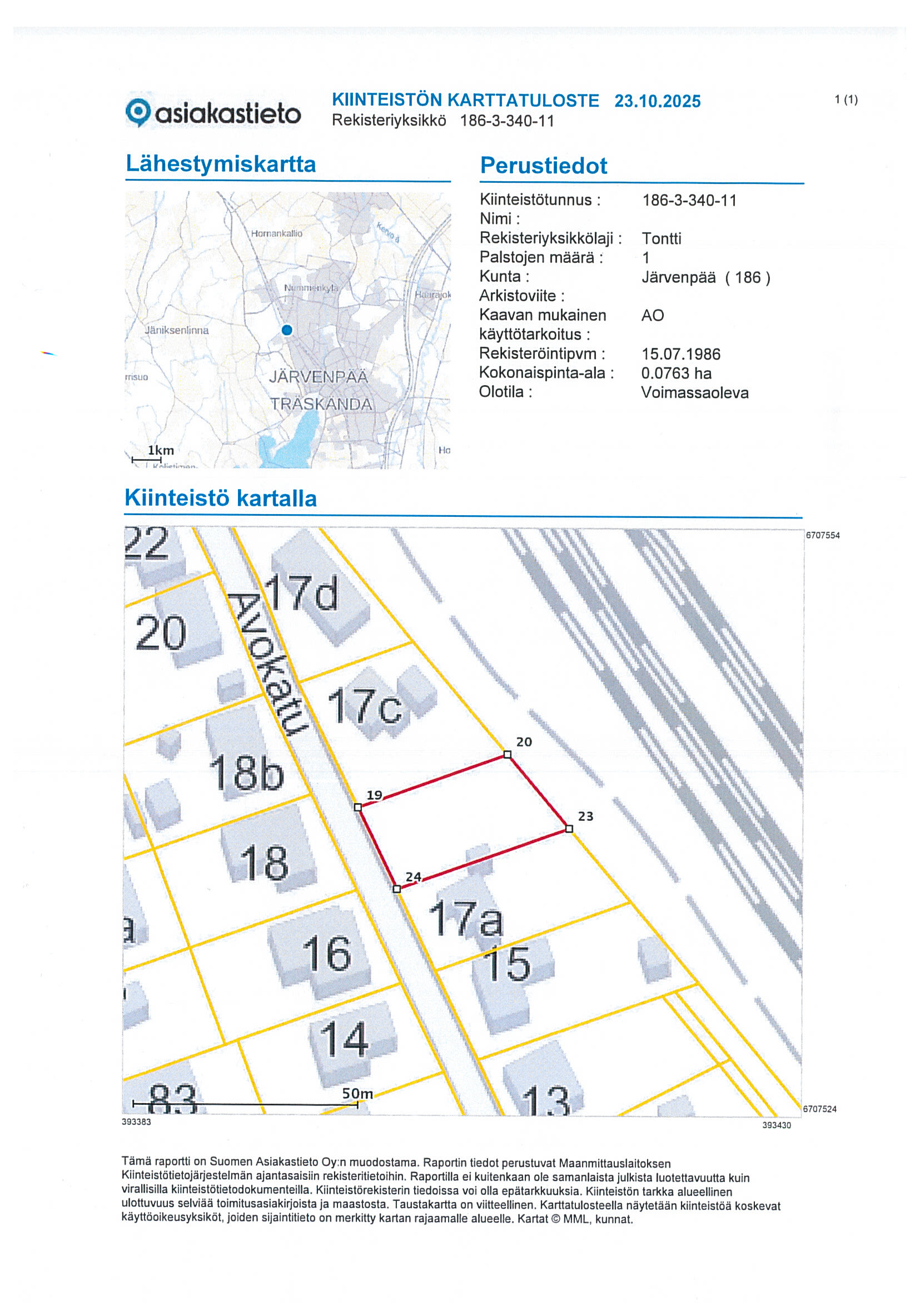 Avokatu 17b, Saunakallio, Järvenpää