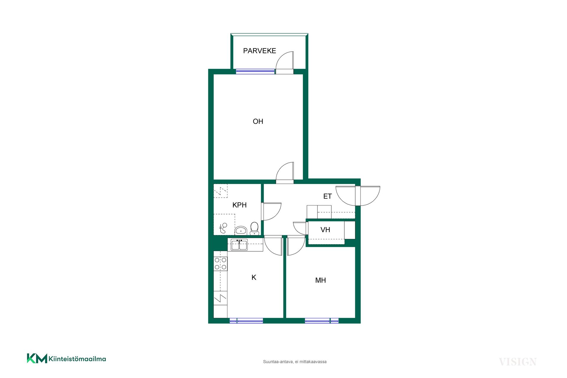 Asunnon pohjakuva